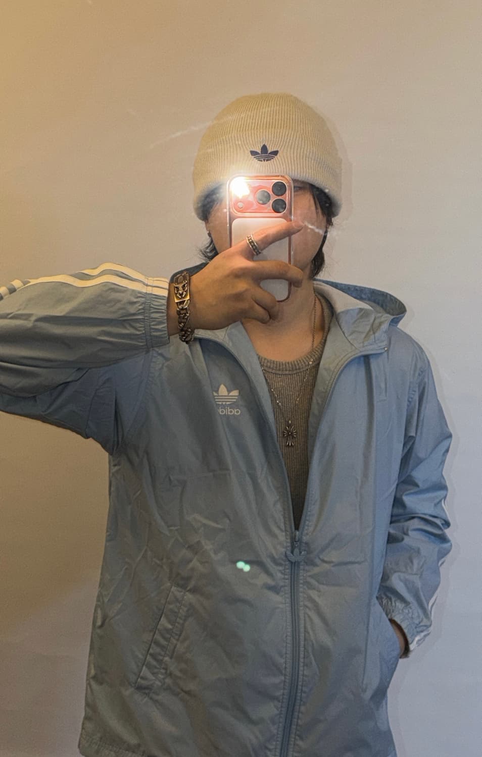 아디다스 대장급 스카이블루 윈드브레이커 상품이미지2