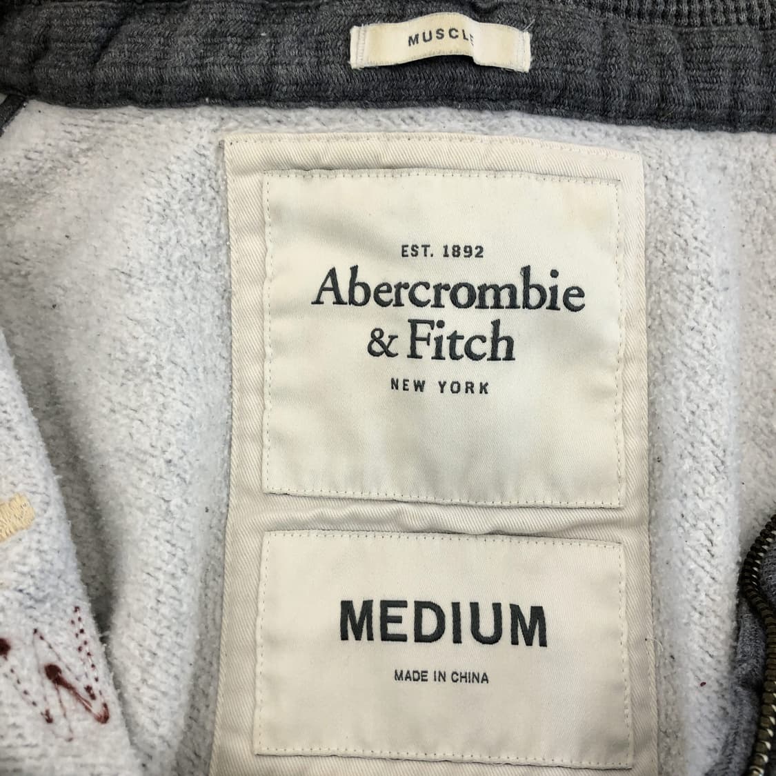 아베크롬비 Y2K 후드집업 M 그레이 상품이미지5