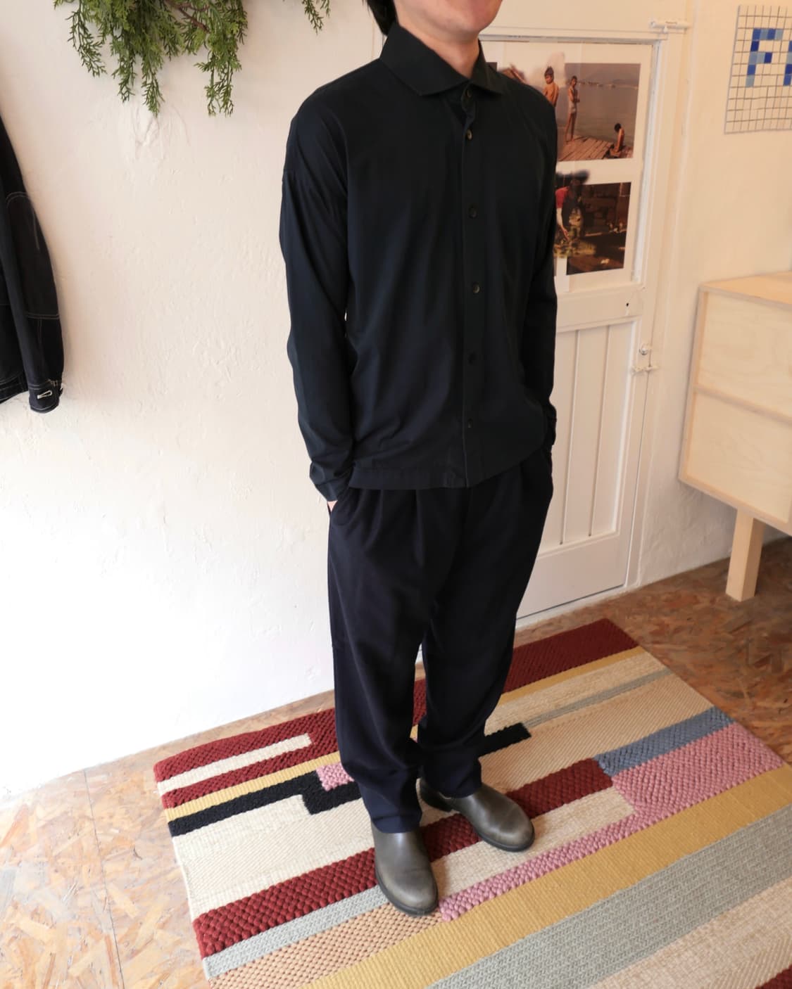 옴므 플리세 코튼 셔츠 상품이미지1