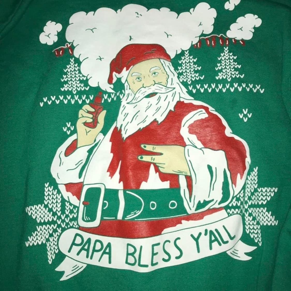 헤인즈 산타 전담 베이핑 크리스마스 스웻셔츠 기모 맨투맨 상품이미지1