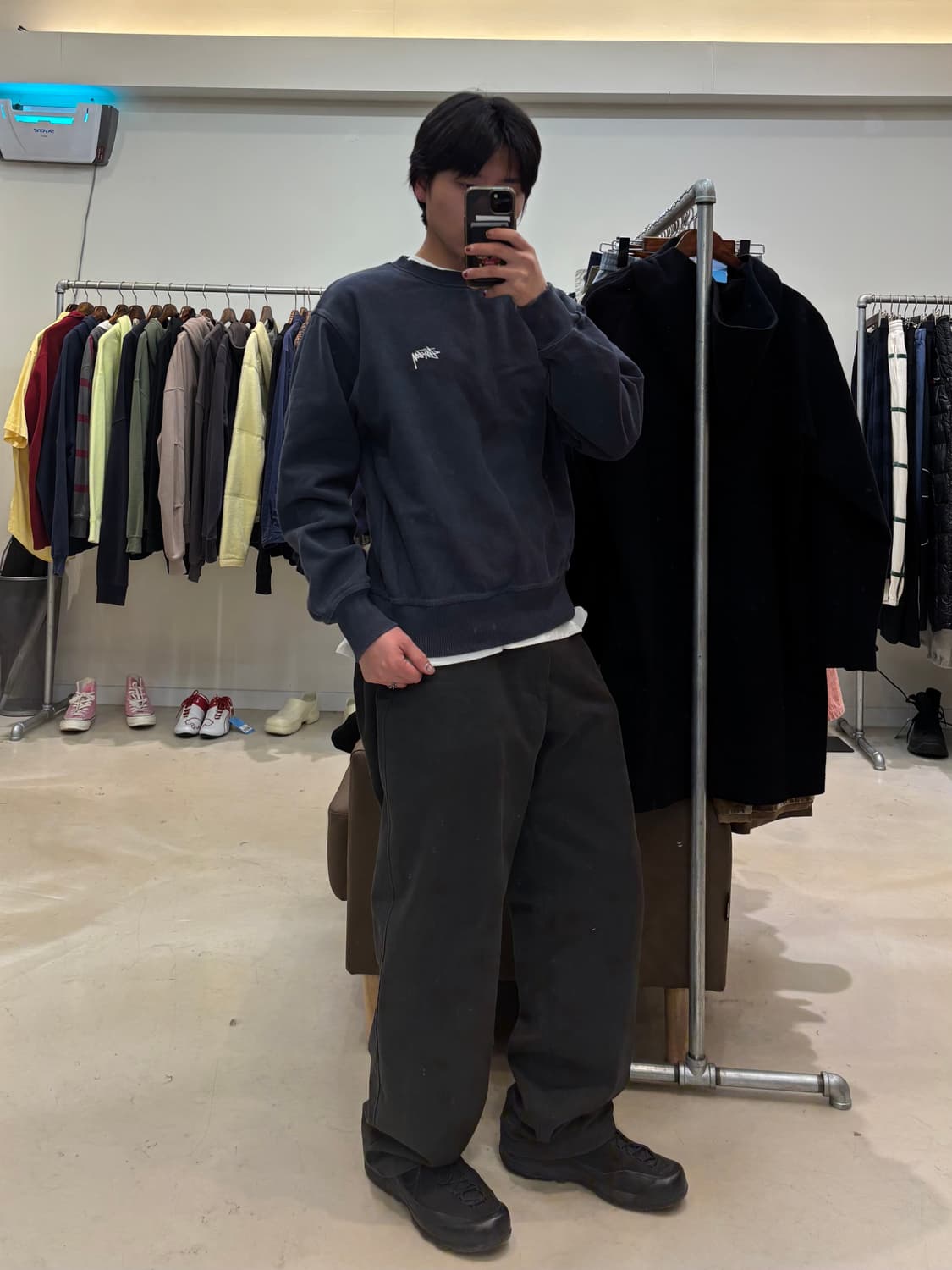 스투시 베이직 로고 자수 맨투맨 상품이미지8