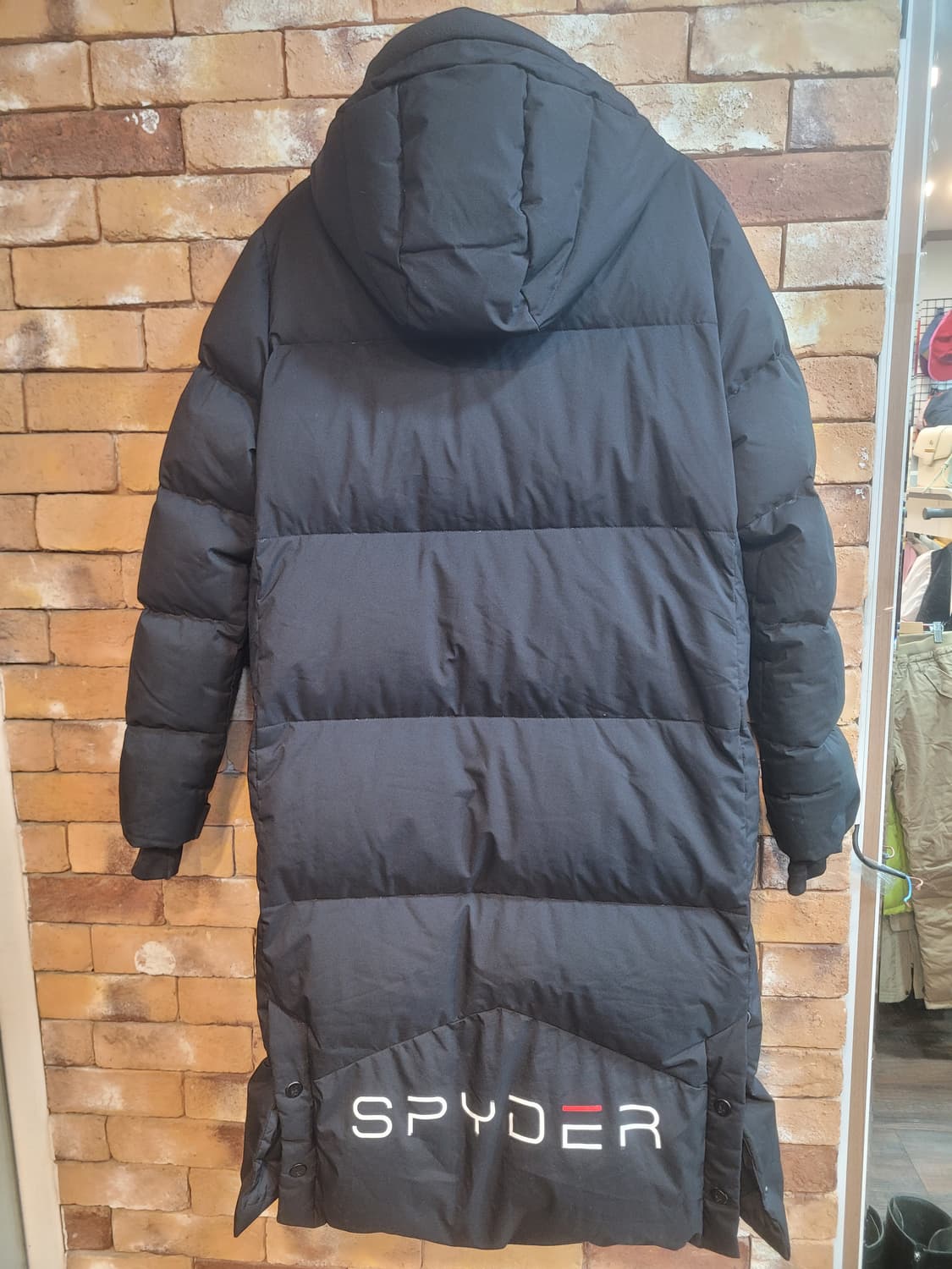 스파이더 롱패딩 블랙 S 상품이미지2