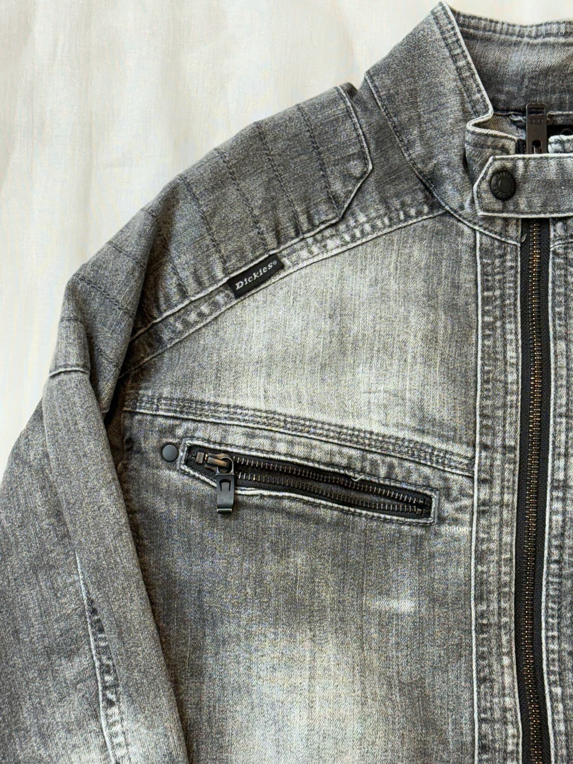 디키즈 바이커 넥버클 흑청데님 집업 상품이미지3