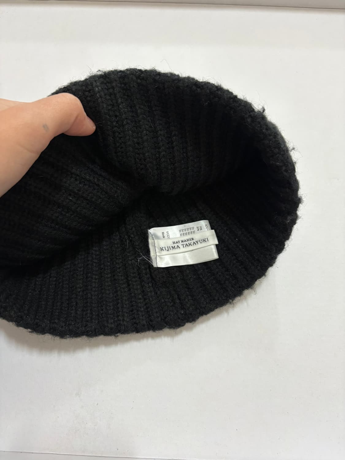 키지마 타카유키 / 블랙 데미지 가공 니트 비니 상품이미지4