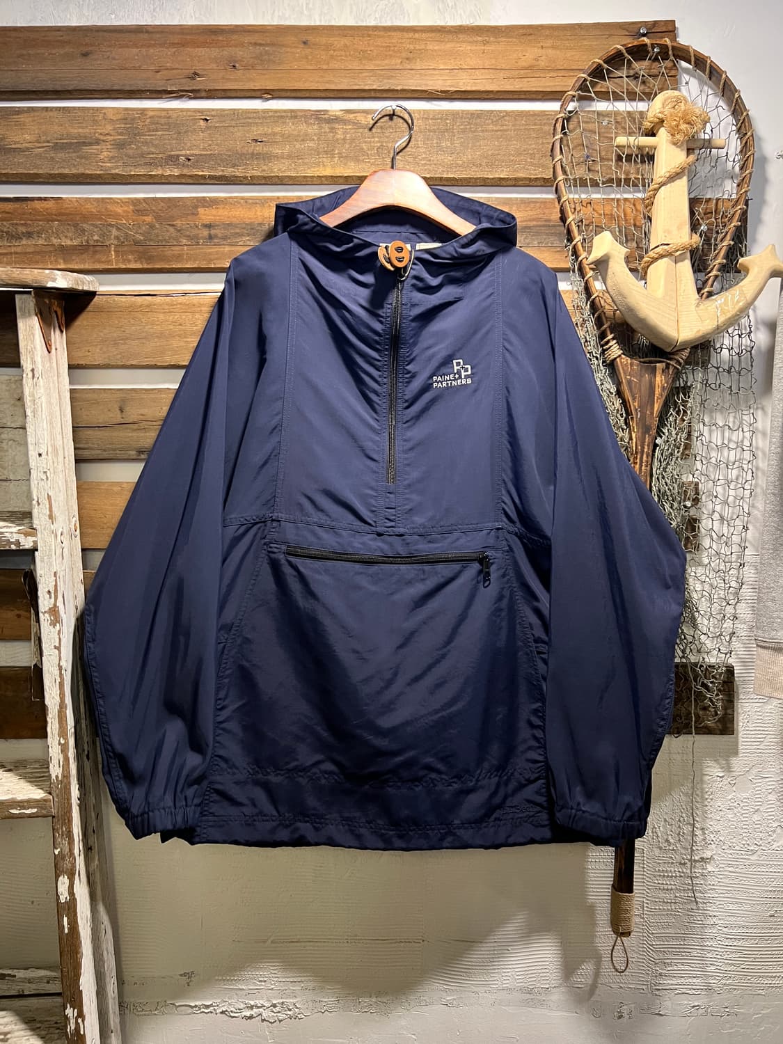 [L]L.L.Bean USA 엘엘빈 네이비 나일론 후드 아노락 자켓 상품이미지1