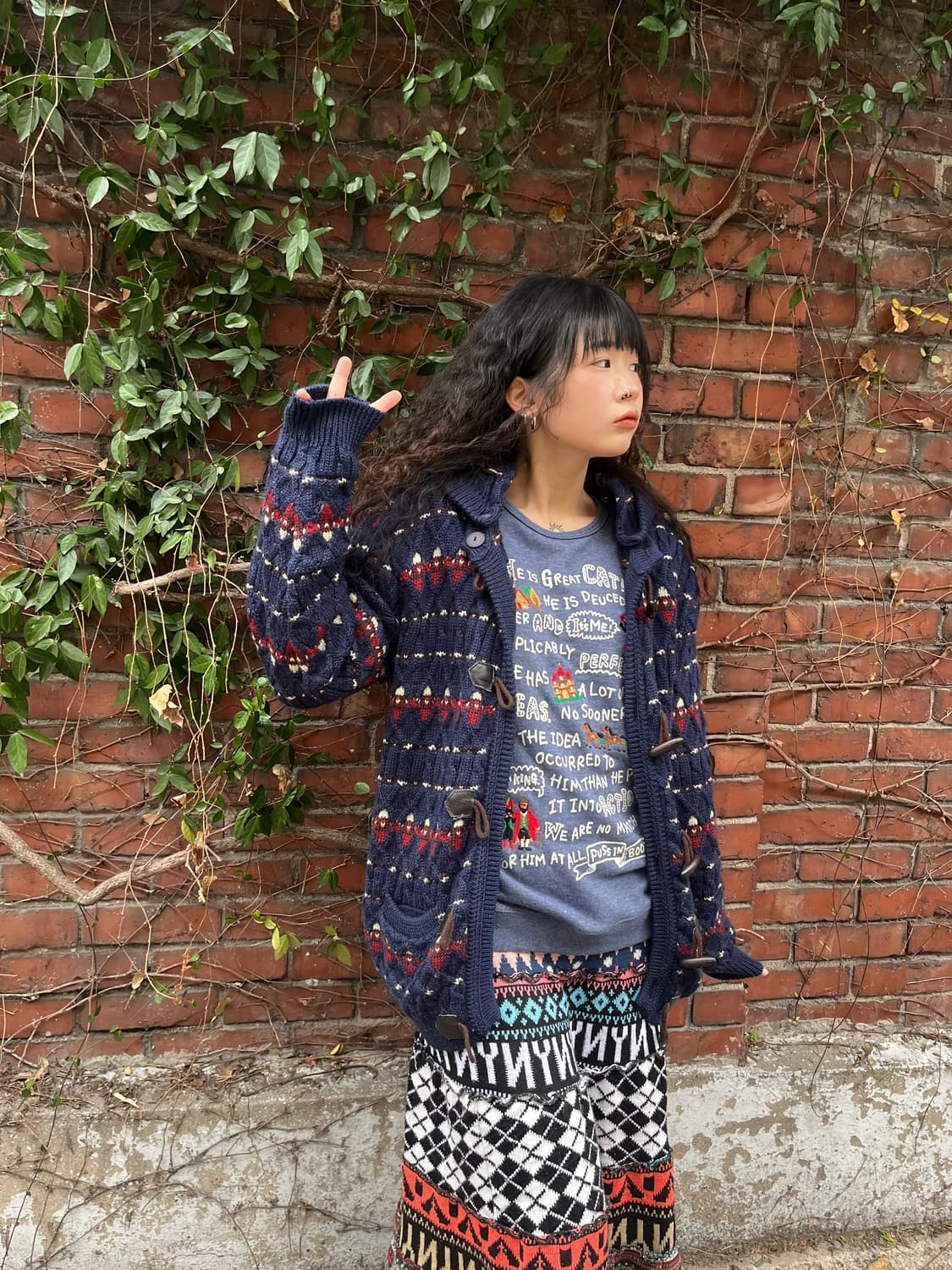 울 니트 후드 더플 가디건 상품이미지6