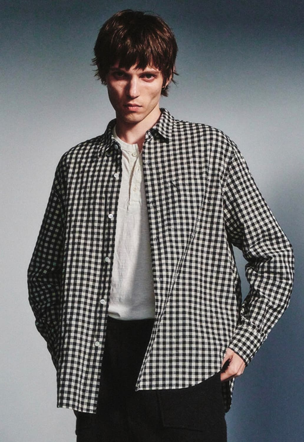 ART IF ACTS GINGHAM CHECK OXFORD SHIRT L 상품이미지1