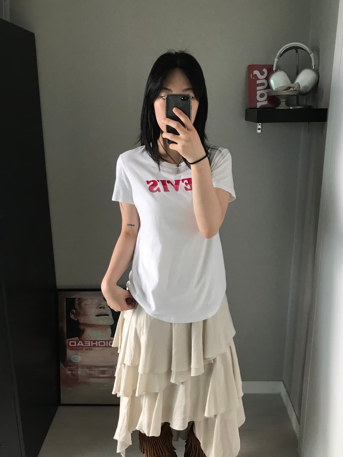 리바이스 중앙 프린팅 화이트 반팔티 상품이미지5