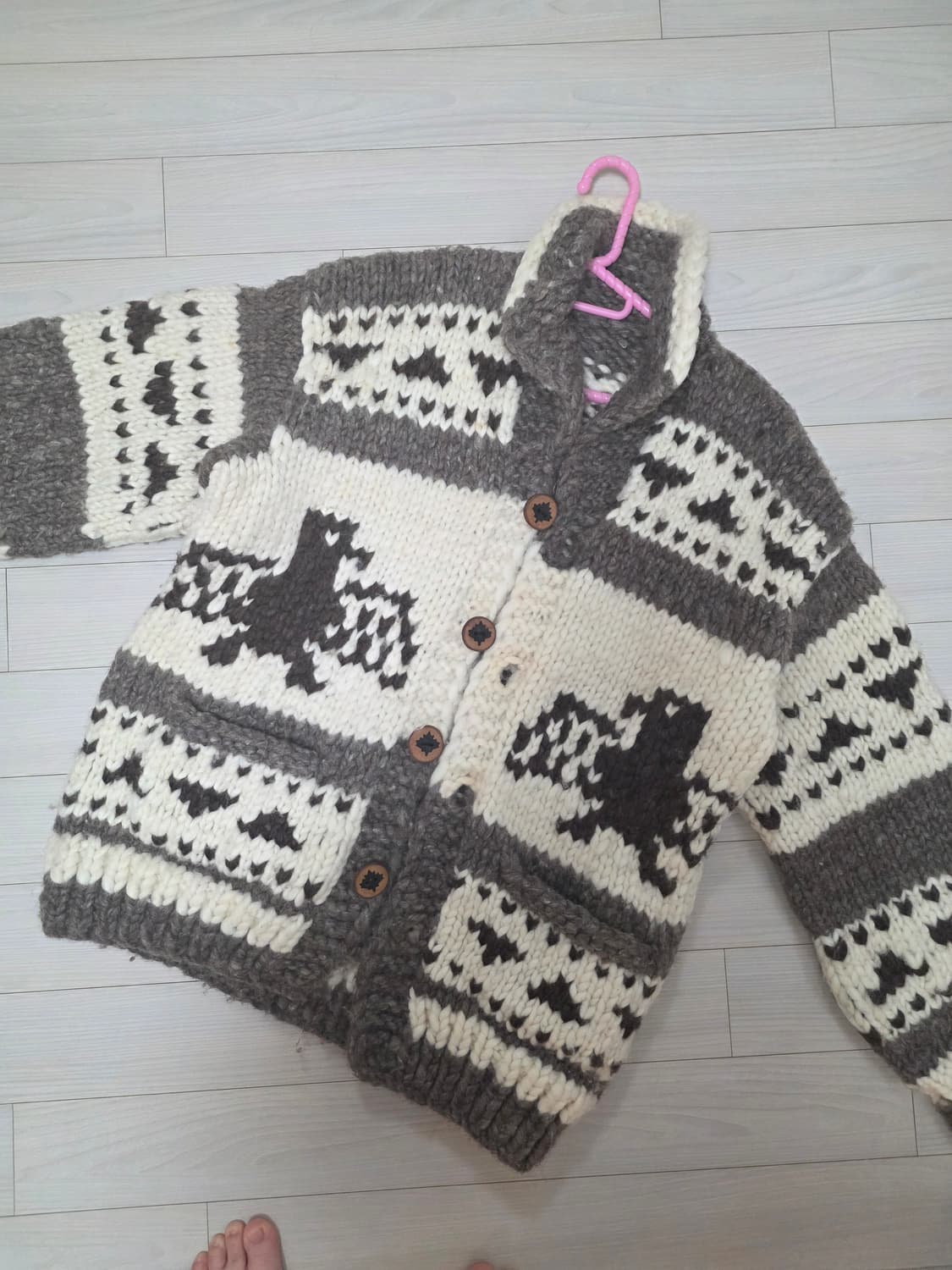 카나타 코위찬 프리미엄 헤비울 스웨터 자켓 kanata cowichan 상품이미지1