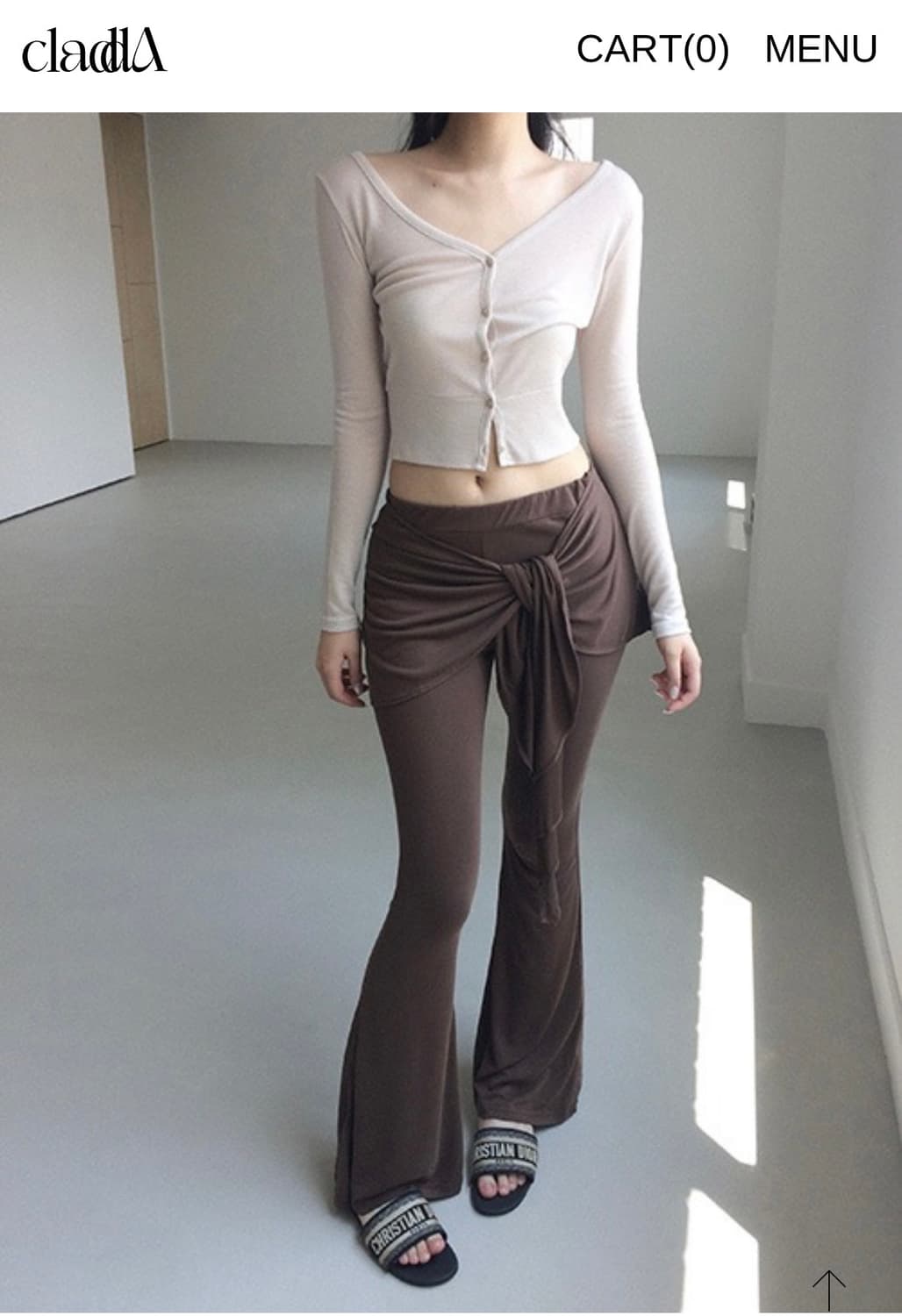 Cladda sheer slim cardigan 상품이미지4