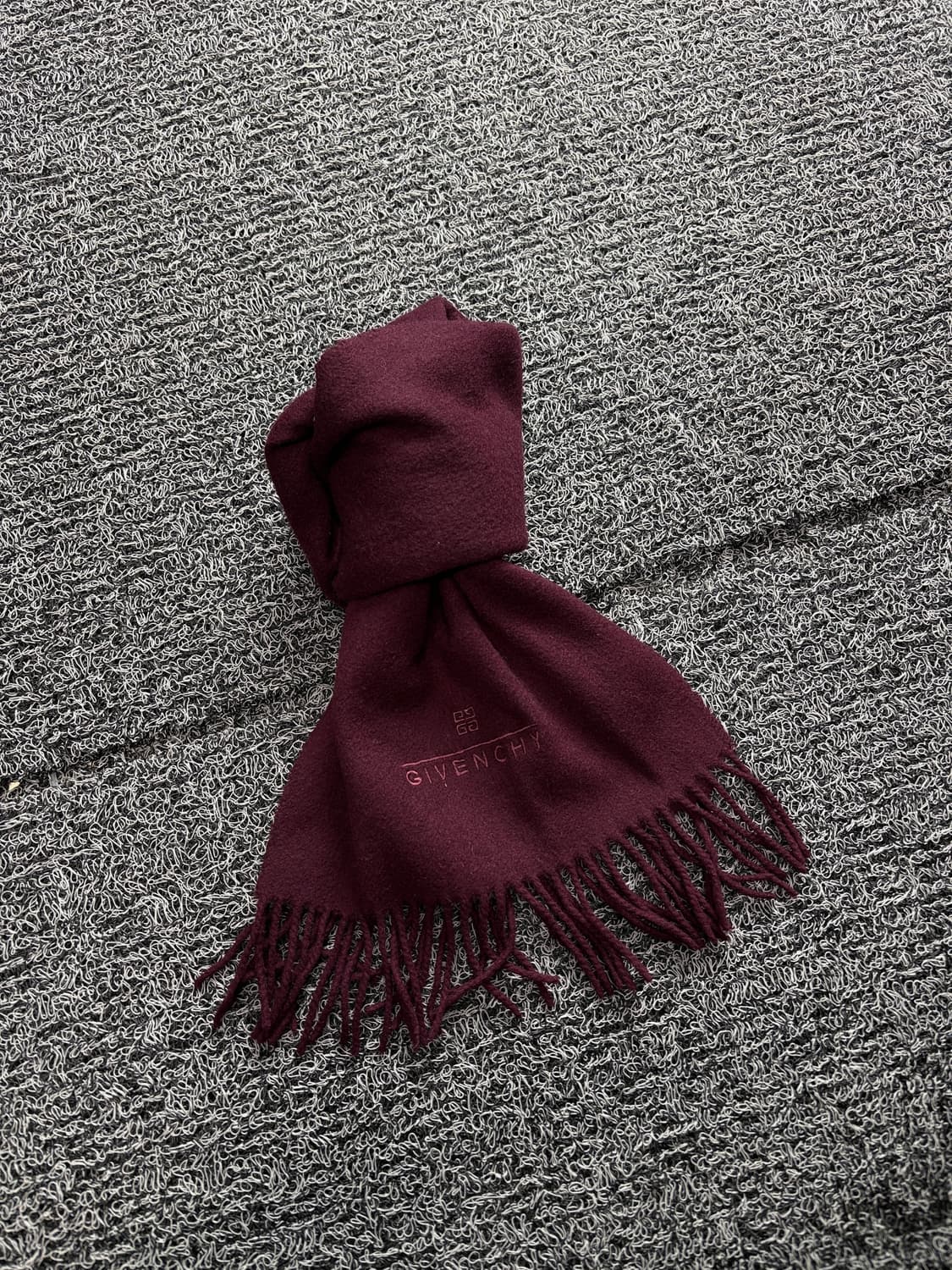 90s 지방시 캐시미어 머플러 버건디 3036 상품이미지1