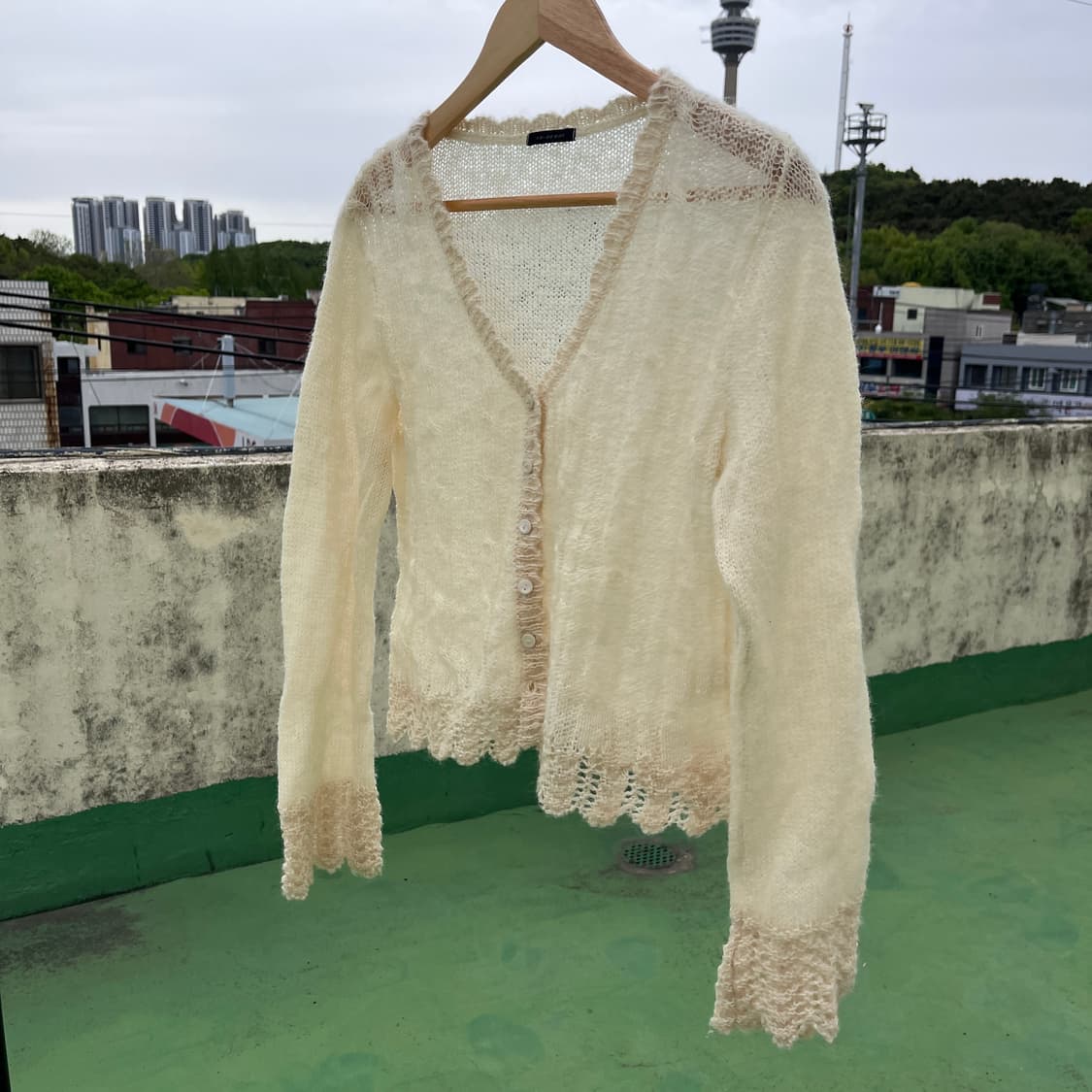 Fairycore Lace Detail Sheer Knit 상품이미지1