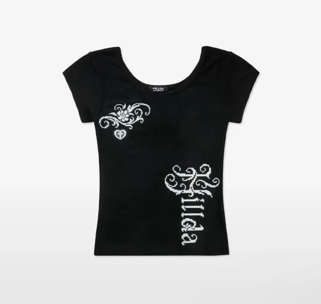 힐다 러스트 슬림 티 블랙 lust slim tee 상품이미지1