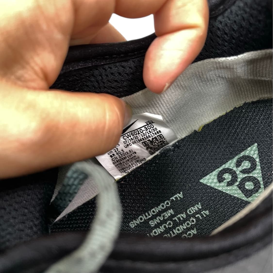 나이키 Nike 다크그린 ACG 에어 나수 고어텍스 운동화 270 상품이미지5