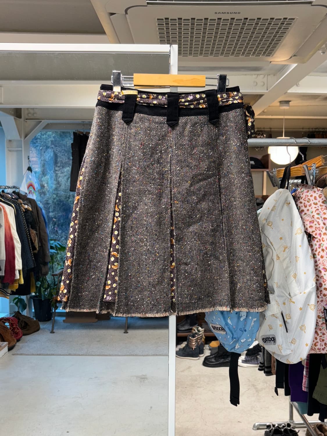 Power plant 벨티드 울 스커트 상품이미지2