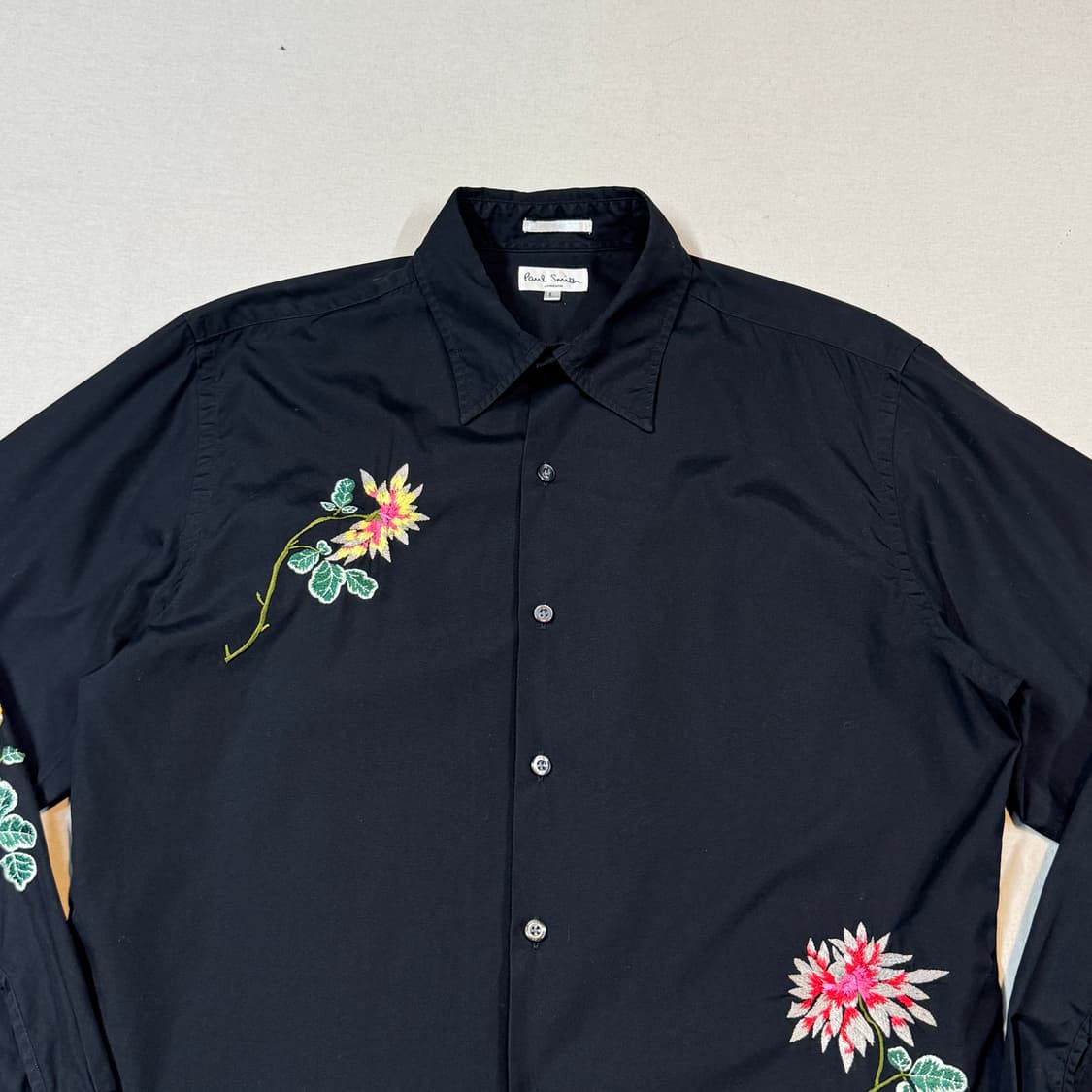 L) 폴스미스 플라워 자수 블랙 셔츠 상품이미지2