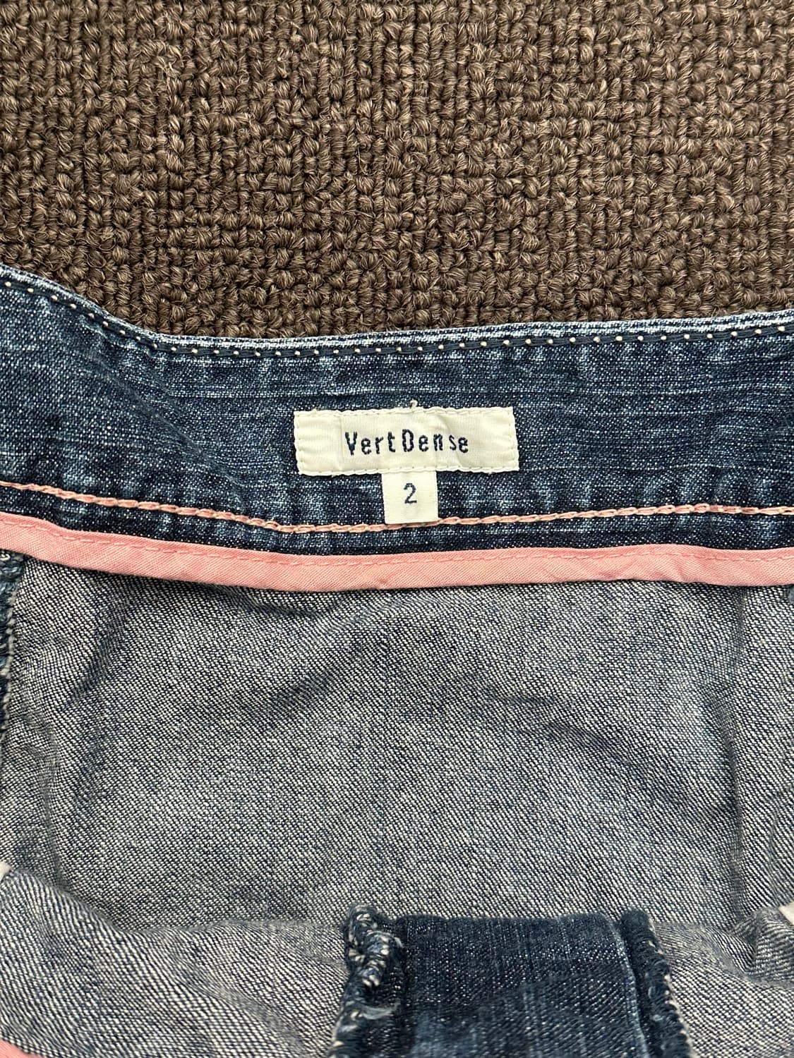 2)Japanese vintage 스티치 데님 미디 스커트 상품이미지3