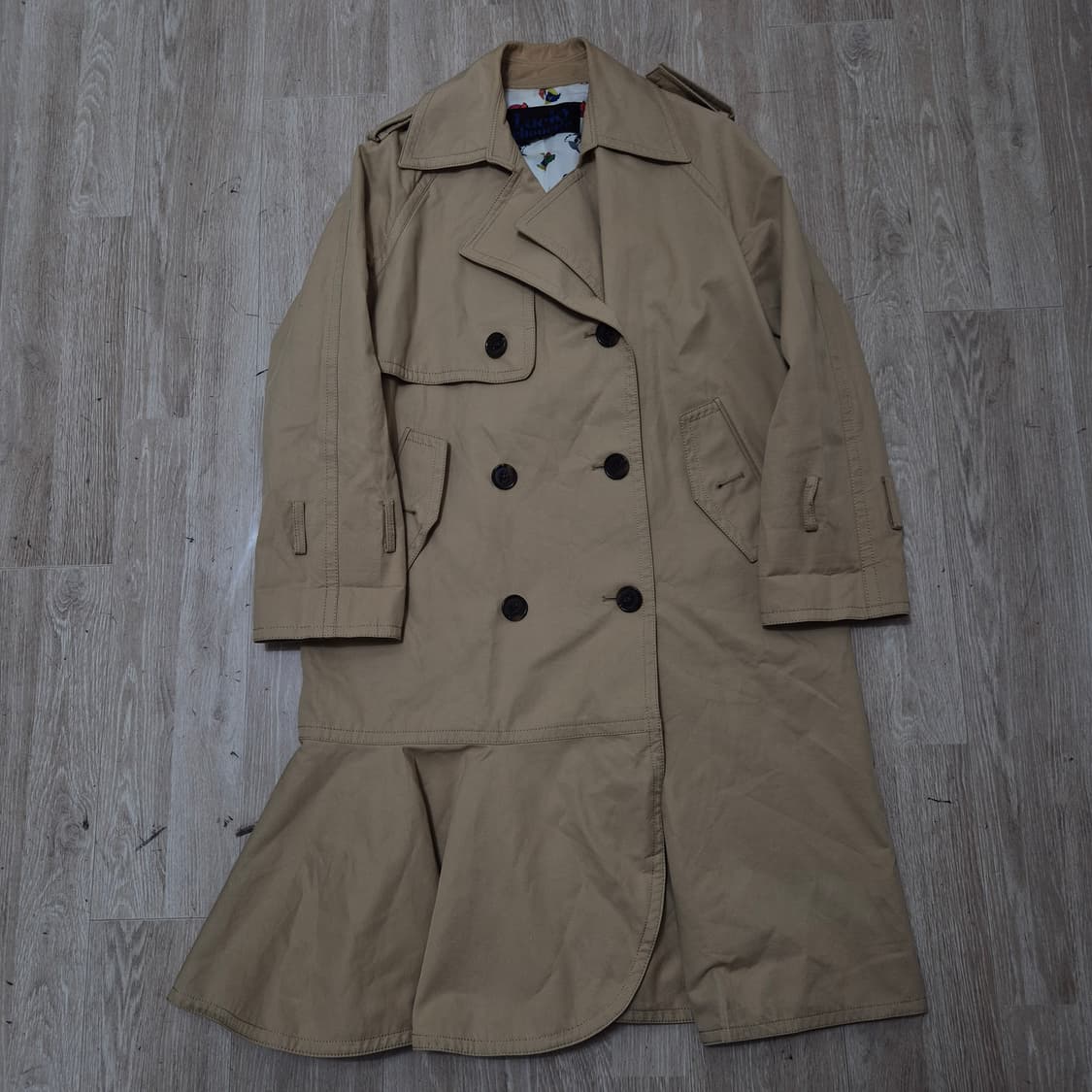 럭키슈에뜨 여성 코튼 더플 더블 트렌치코트 (38) 상품이미지1