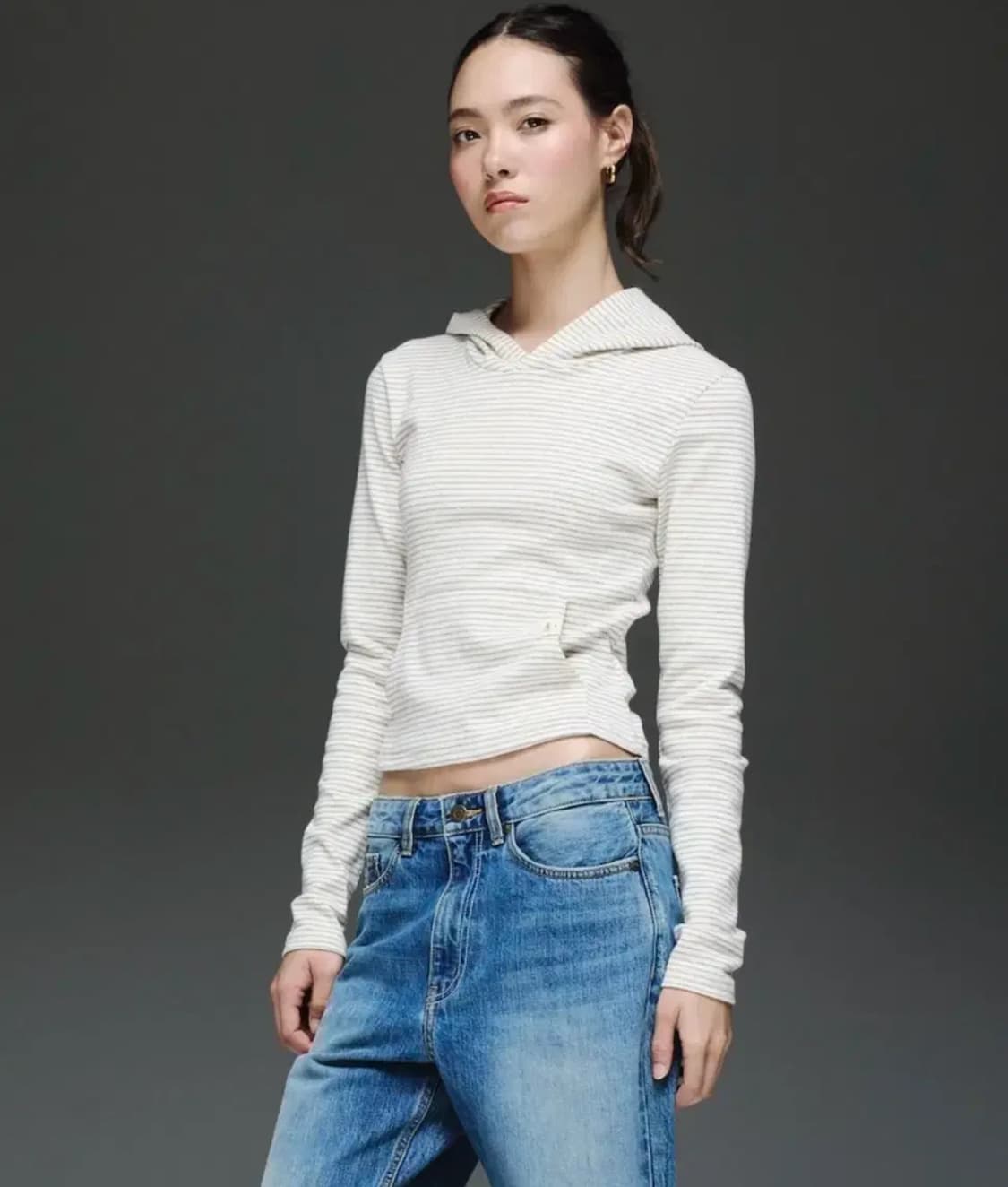 글로니 스트라이프 후드티 상품이미지2