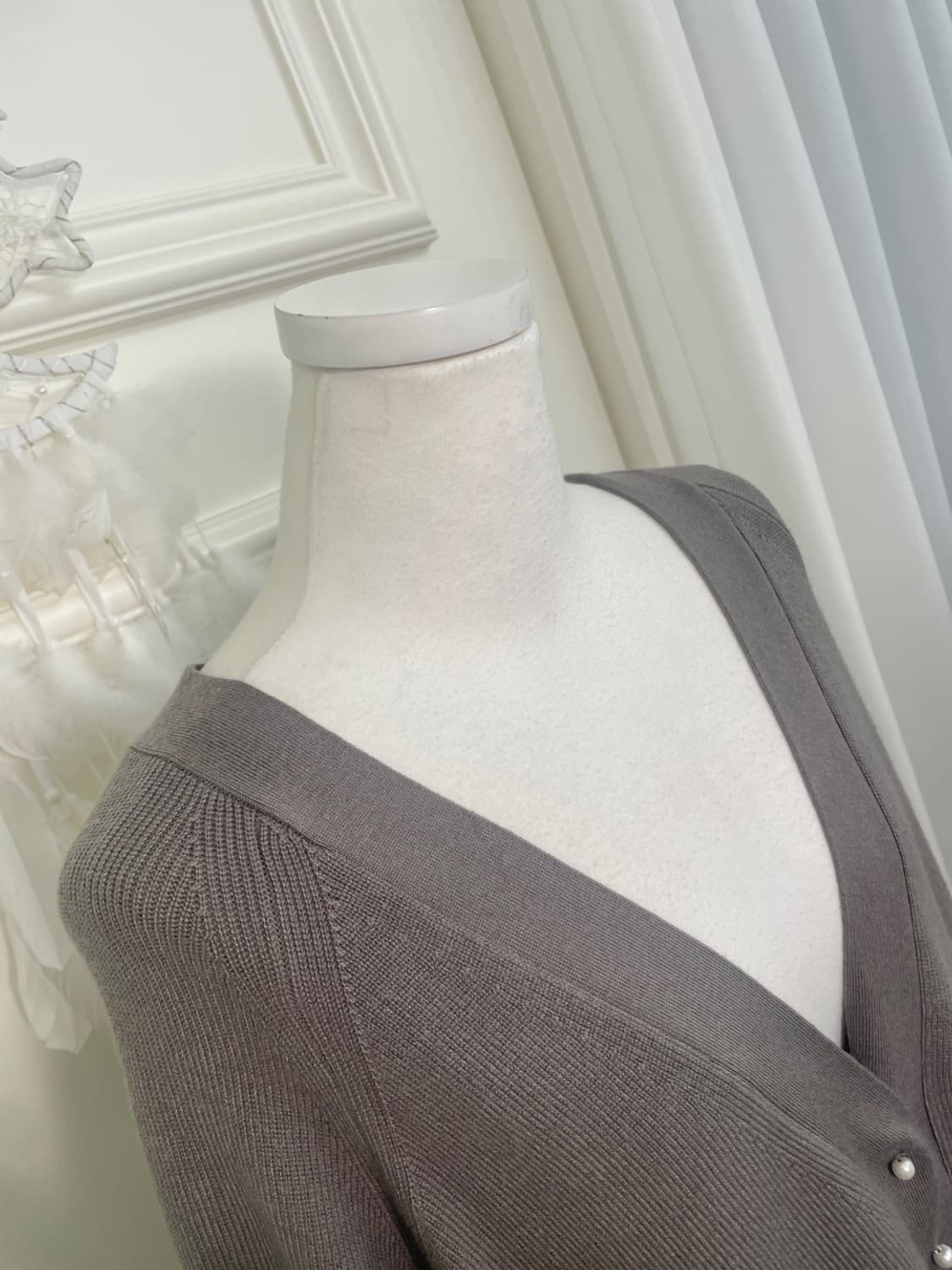 ash gray pearl point hidden pocket loose 상품이미지7