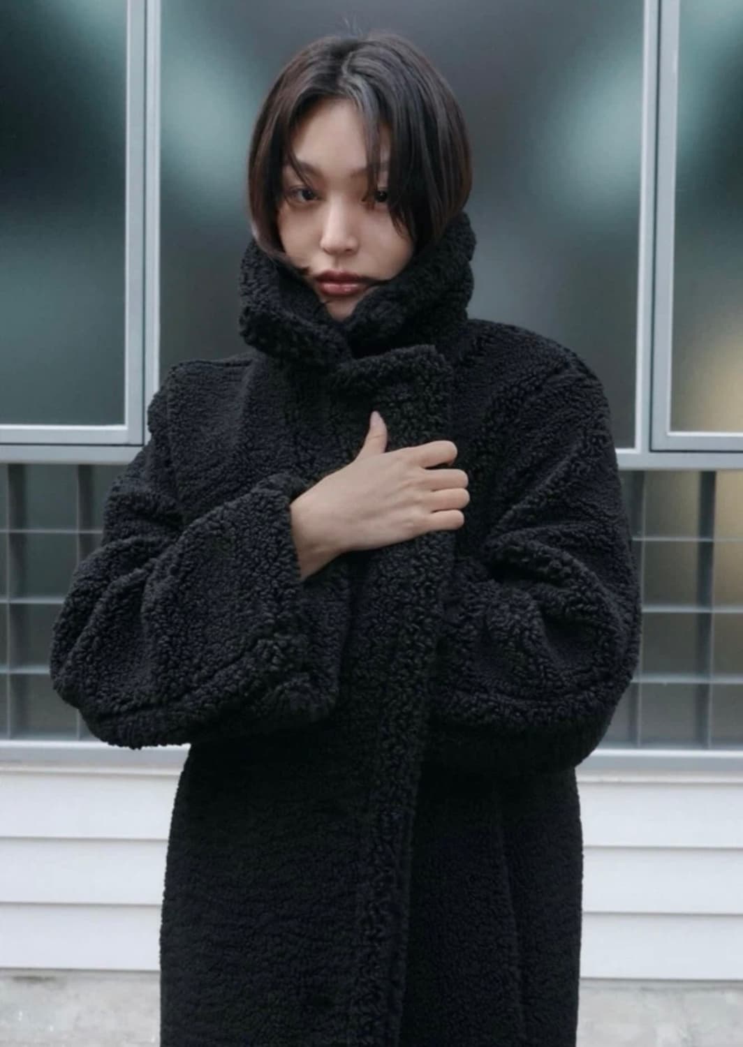 자라 시어링 롱코트 상품이미지3