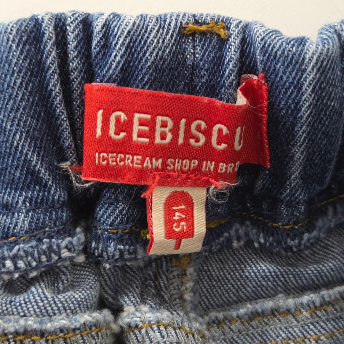 아이스비스킷 밴딩 데님팬츠 145 상품이미지4