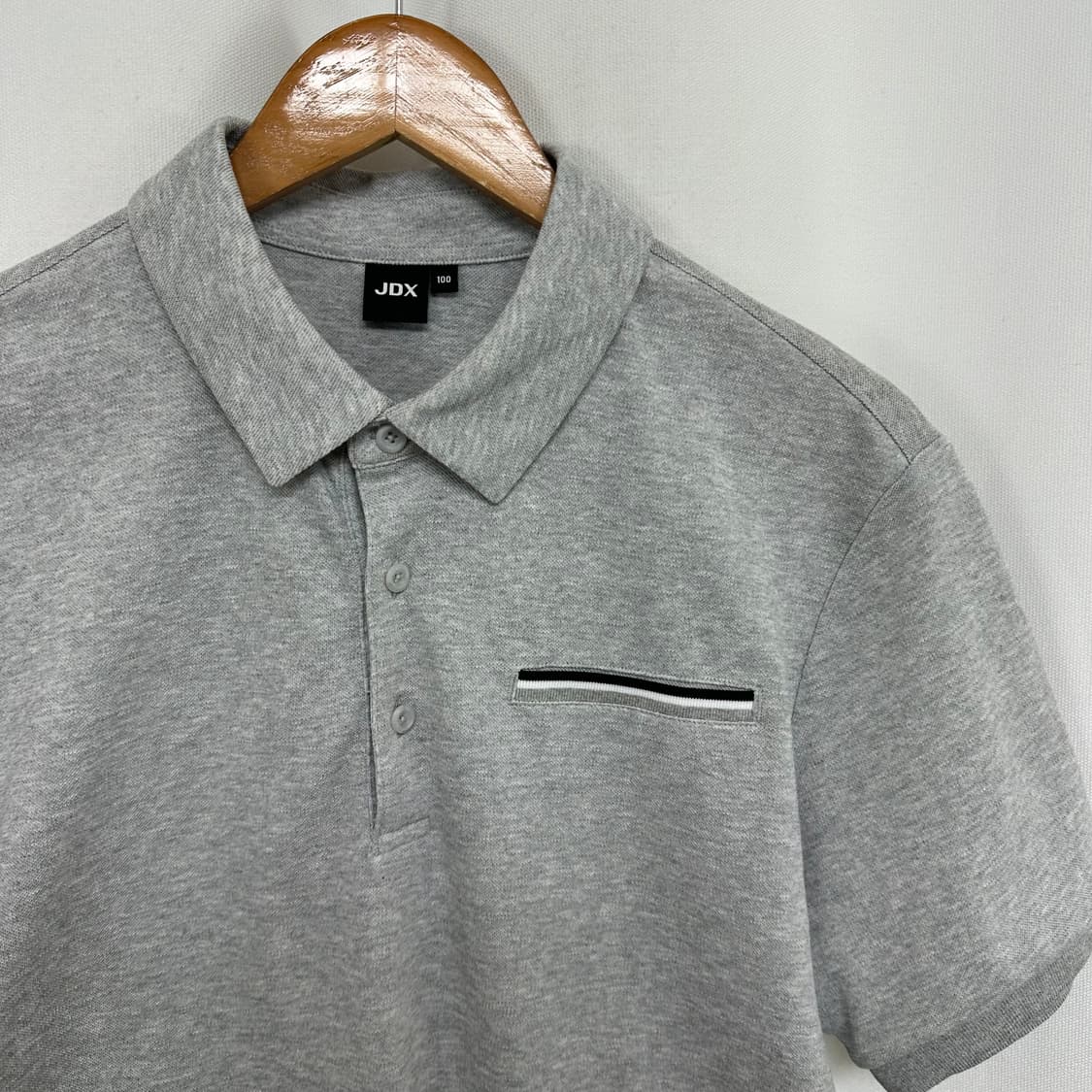  JDX 남자 카라 반팔티 골프티 면 그레이 100 상품이미지2