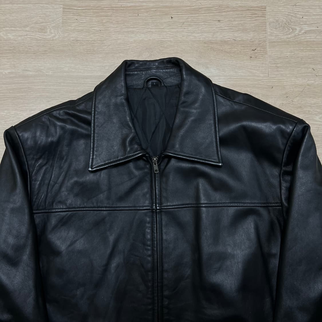 레더 싱글 라이더 집업 가죽자켓 [블랙] L/100 상품이미지2