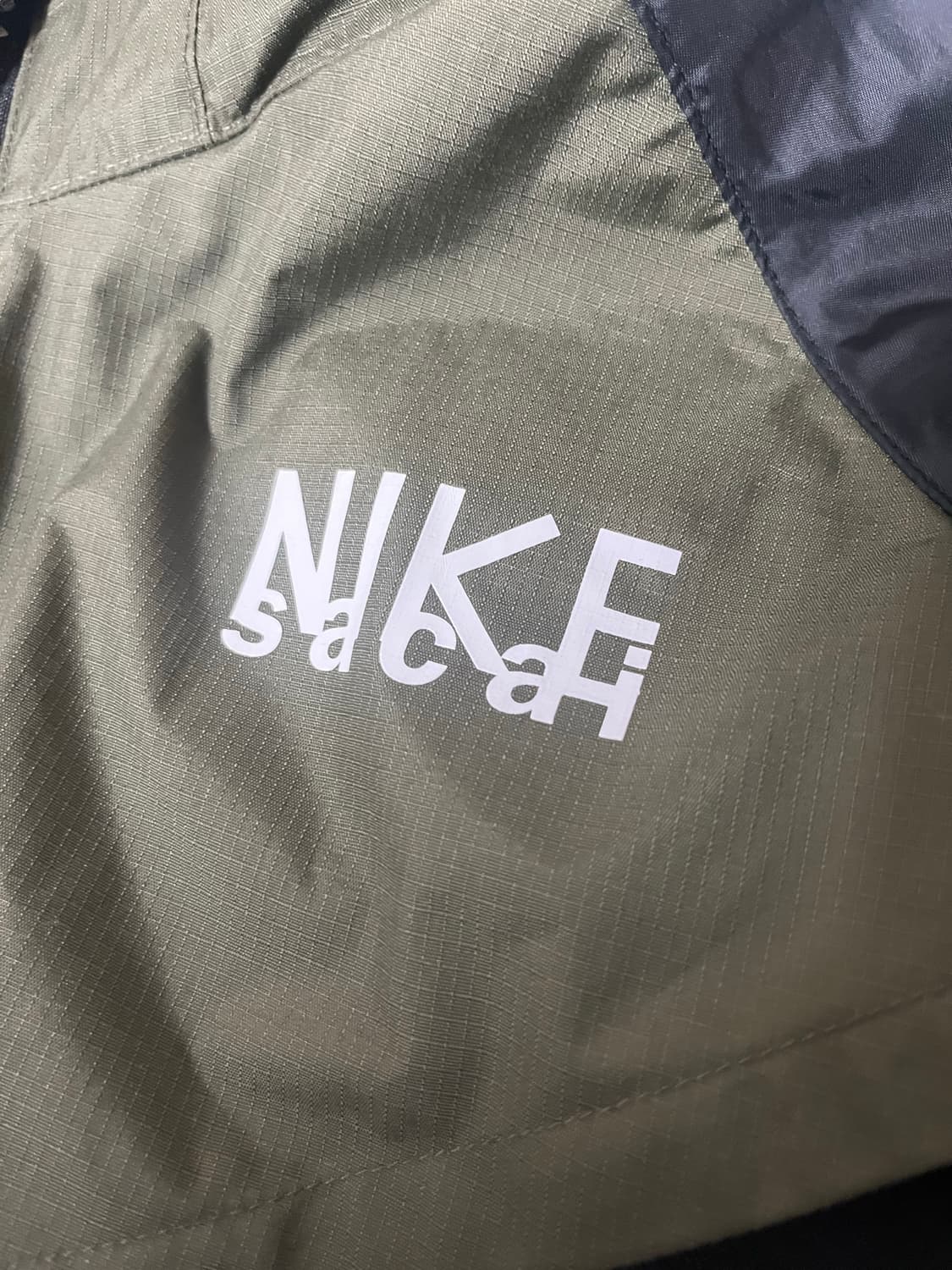 나이키 x 사카이 NRG 풀집업 후드 카고 카키 블랙 후드집업 (L) 상품이미지4