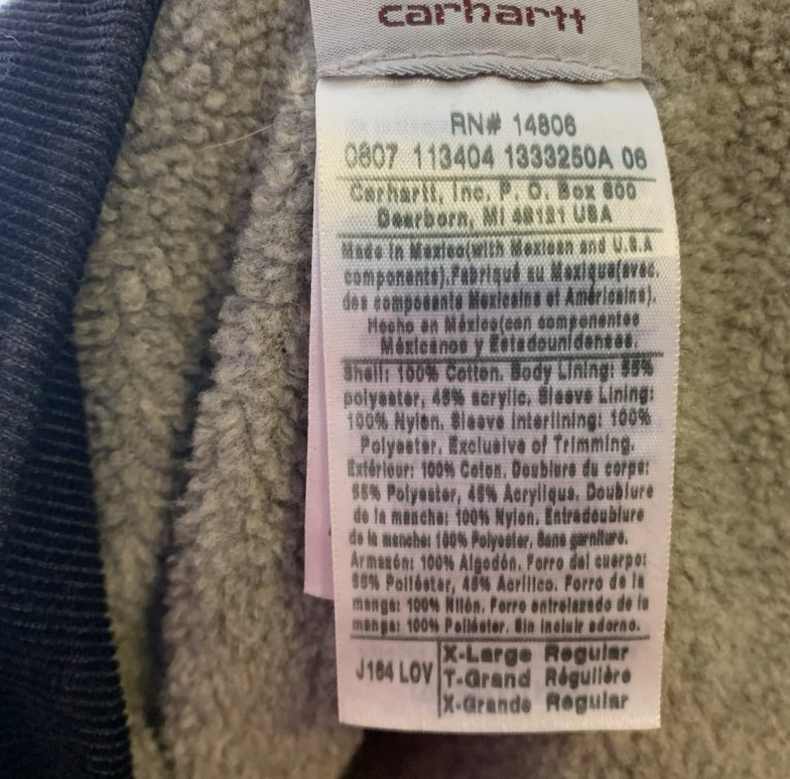 칼하트 j164 LOV XL 상품이미지6