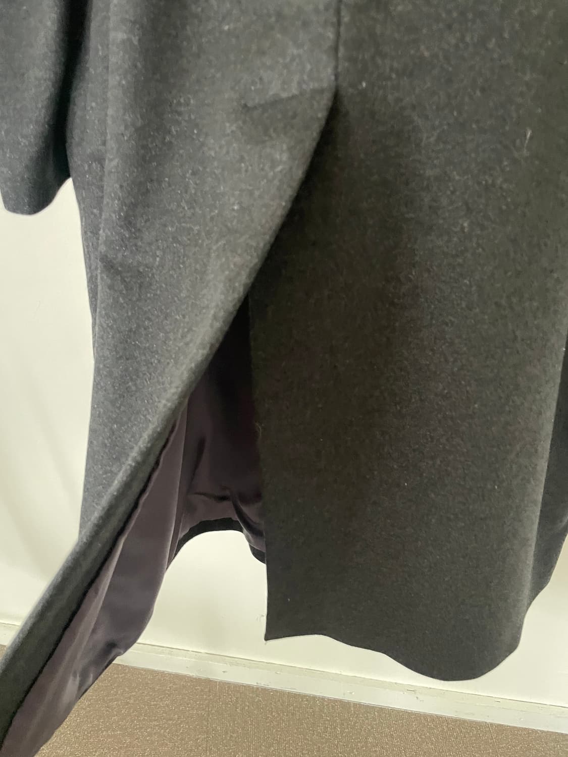 vintage charcoal cashmere balmacaan coat 상품이미지8