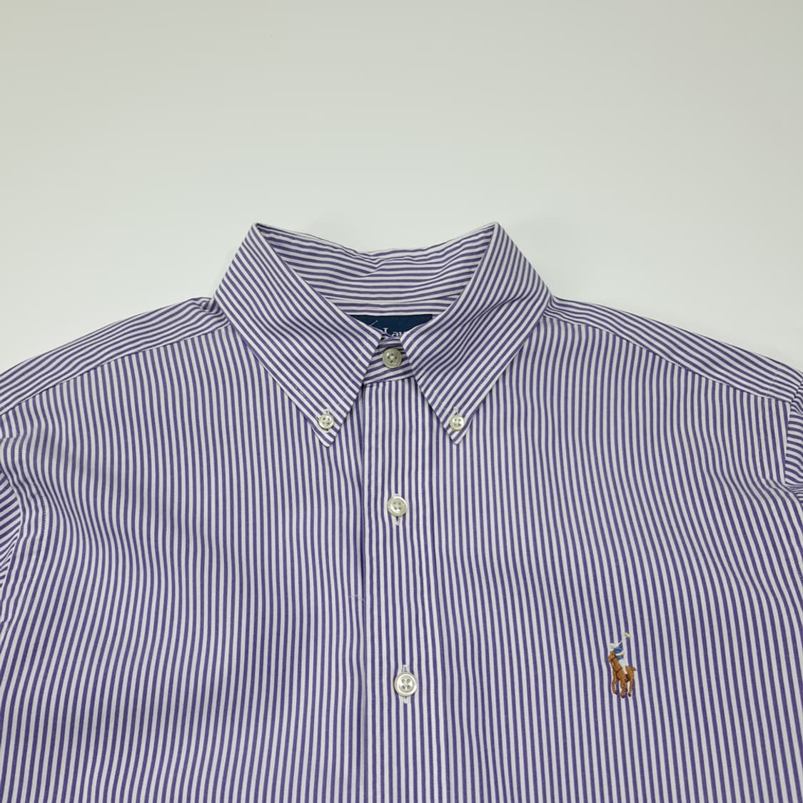 CL404 L 폴로 코튼 뱅갈스트라이프 멀티포니 퍼플 셔츠 남방 상품이미지2