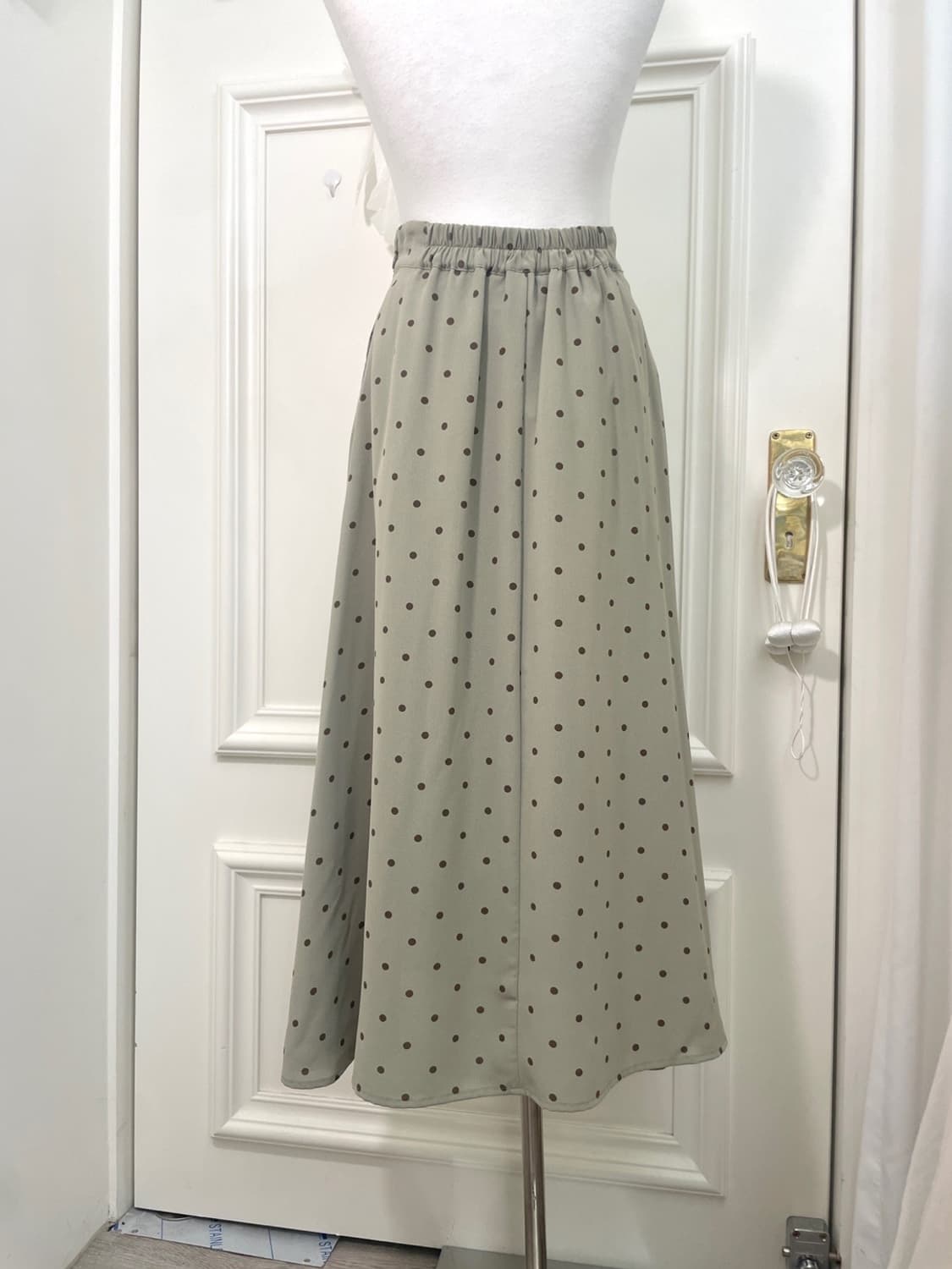 khaki brown dot long opc(size-F) 상품이미지4