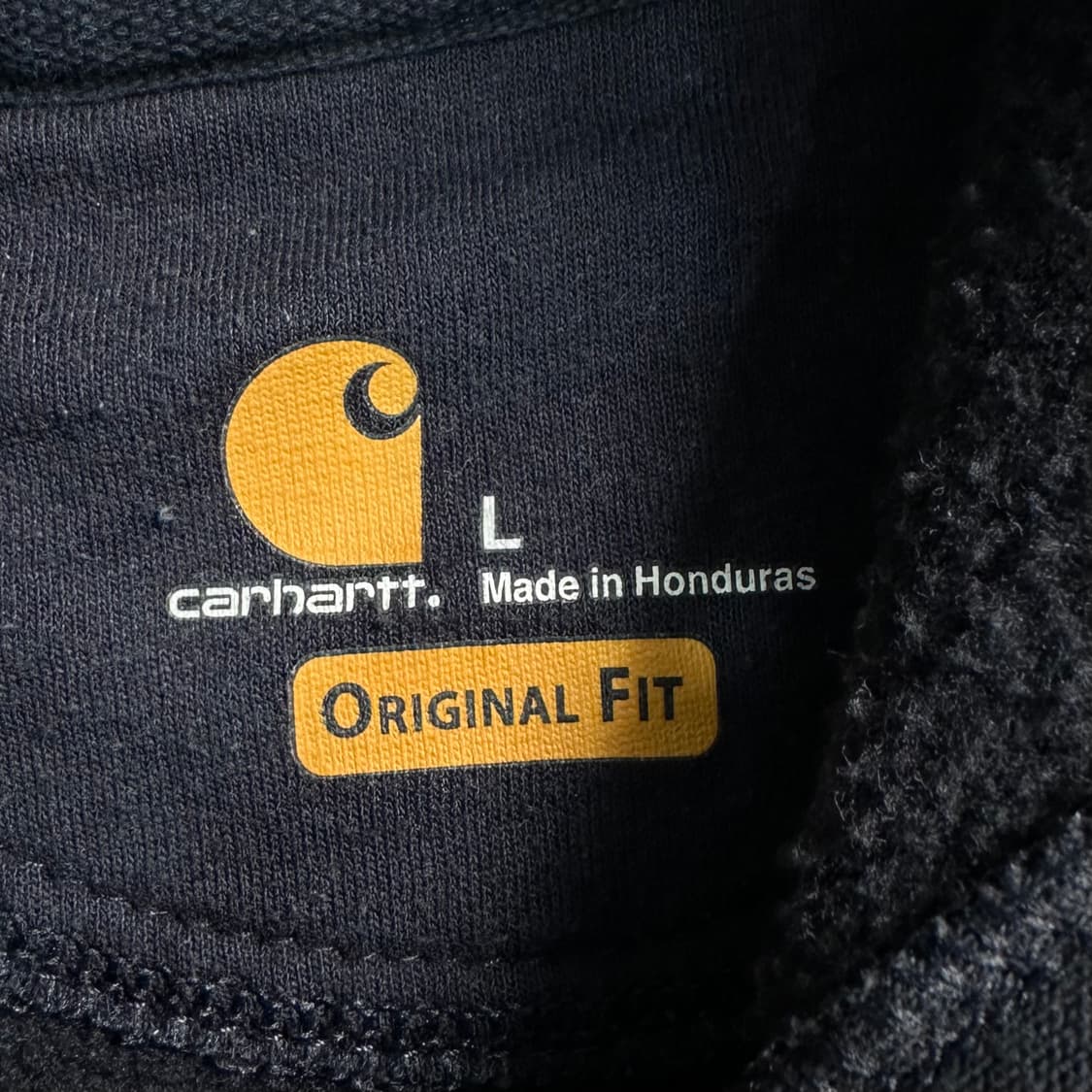 칼하트 로고 네이비 후드티   상품이미지5