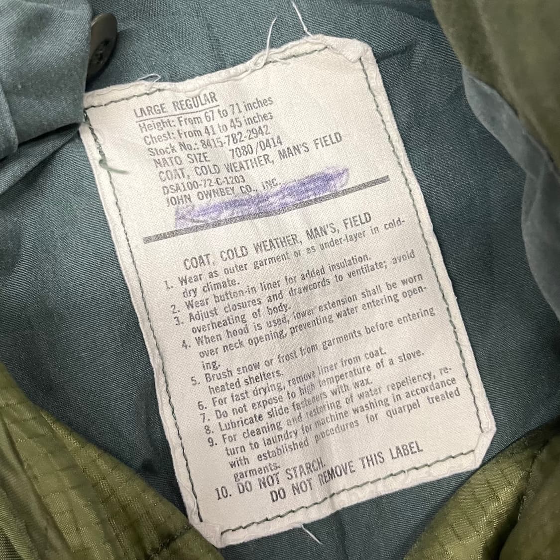 70s 오리지날 M-65 필드자켓 (L/R) 상품이미지6