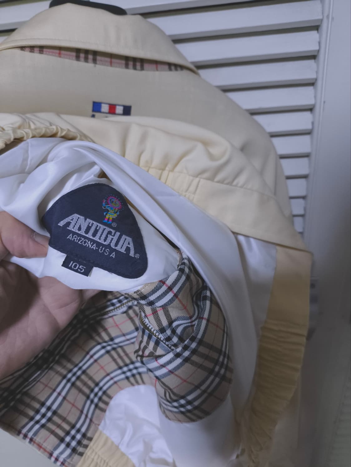 새거 105 USA 안티구아 버버리패턴 스윙탑 블루종 상품이미지8