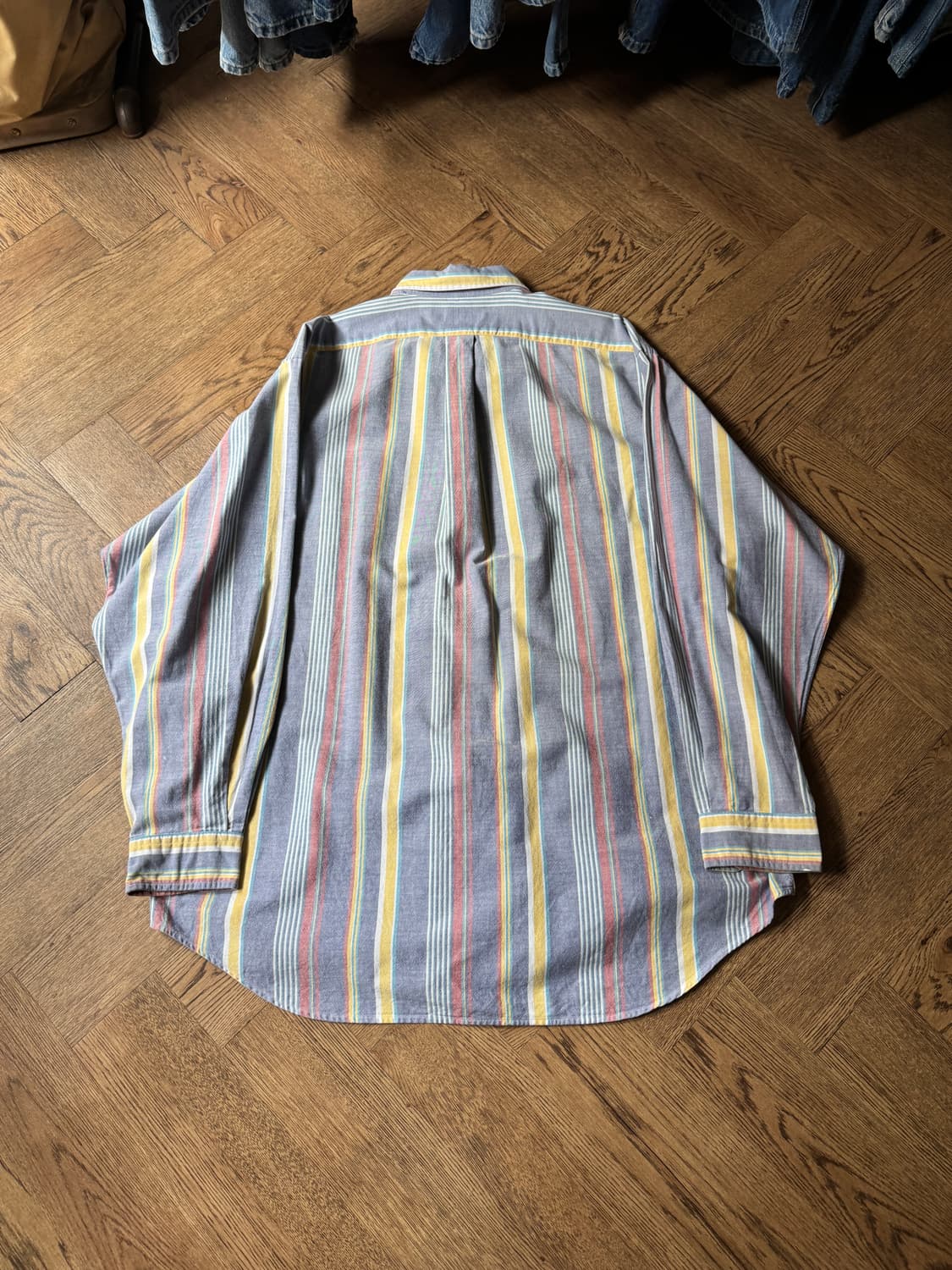 [L]90s 폴로 랄프로렌 Big Shirt 컬러 스트라이프 옥스포드셔츠 상품이미지7