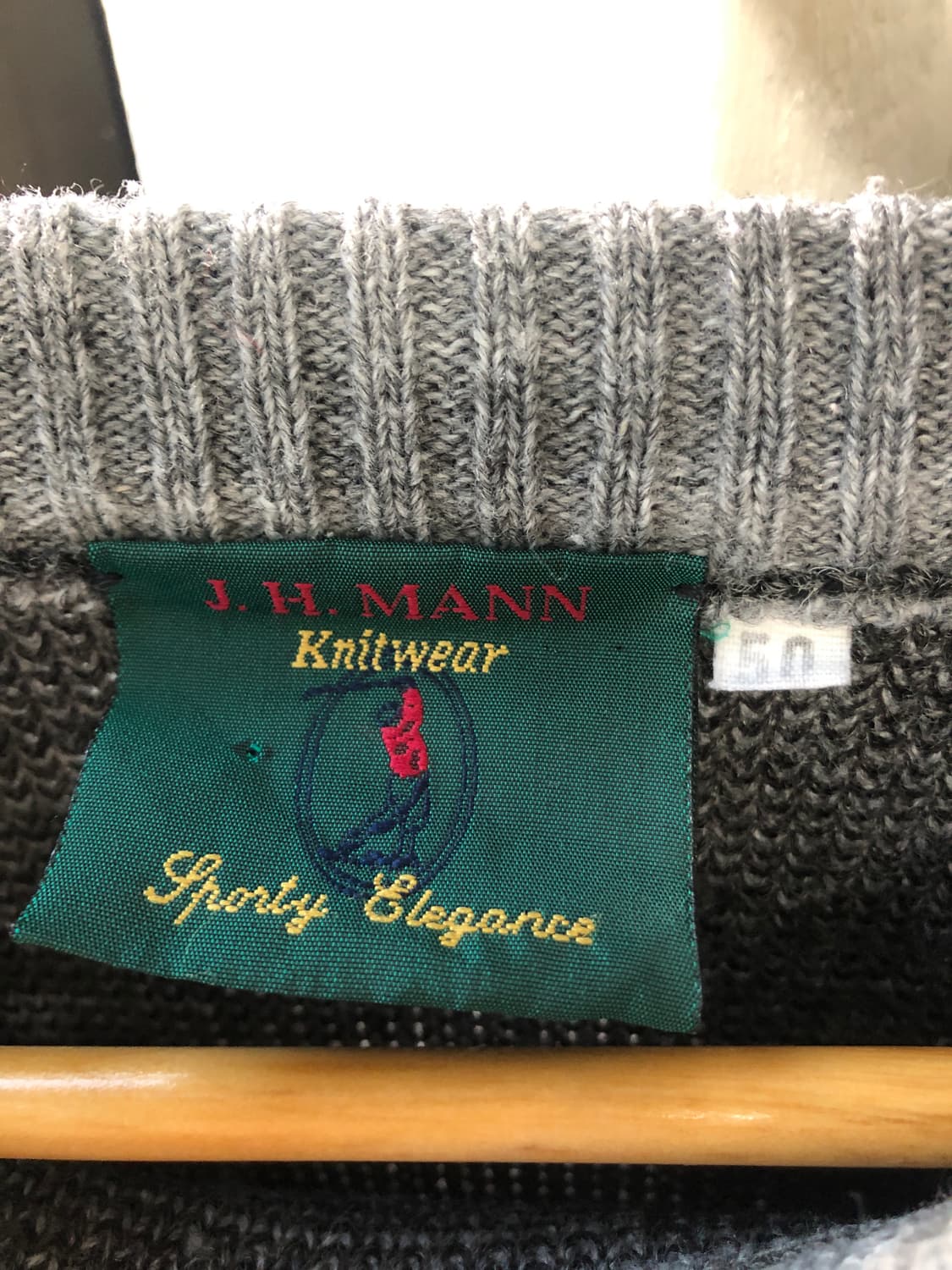 빈티지 90's 그레이 투톤 니트 스웨터 상품이미지8