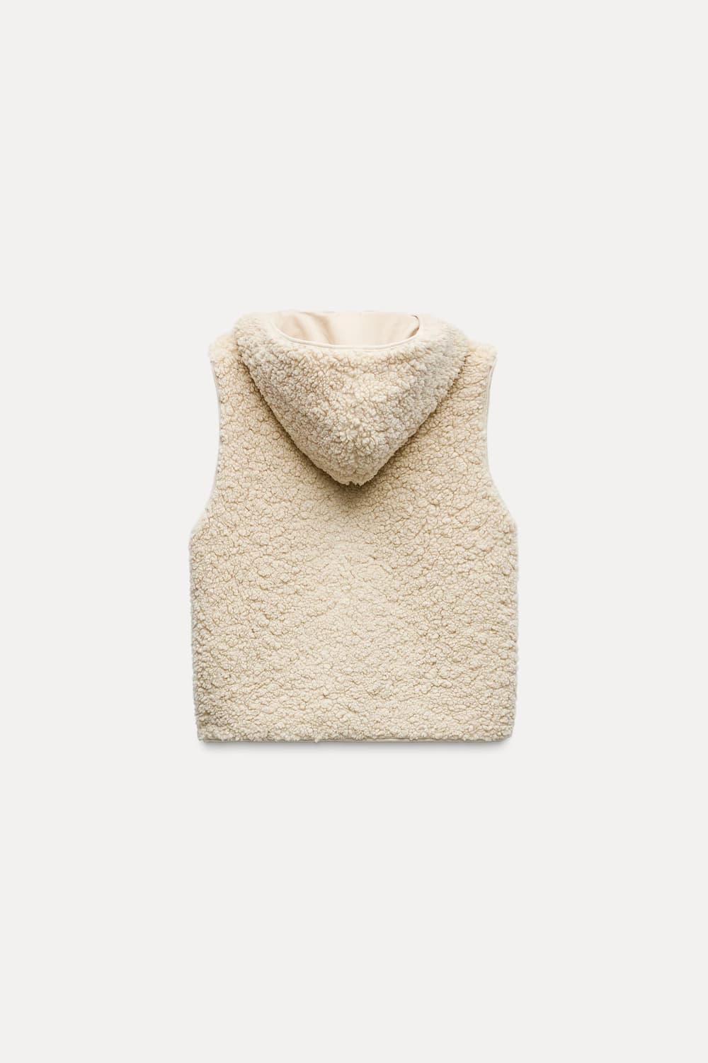 ZARA 시어링 후드 베스트 XS 상품이미지2