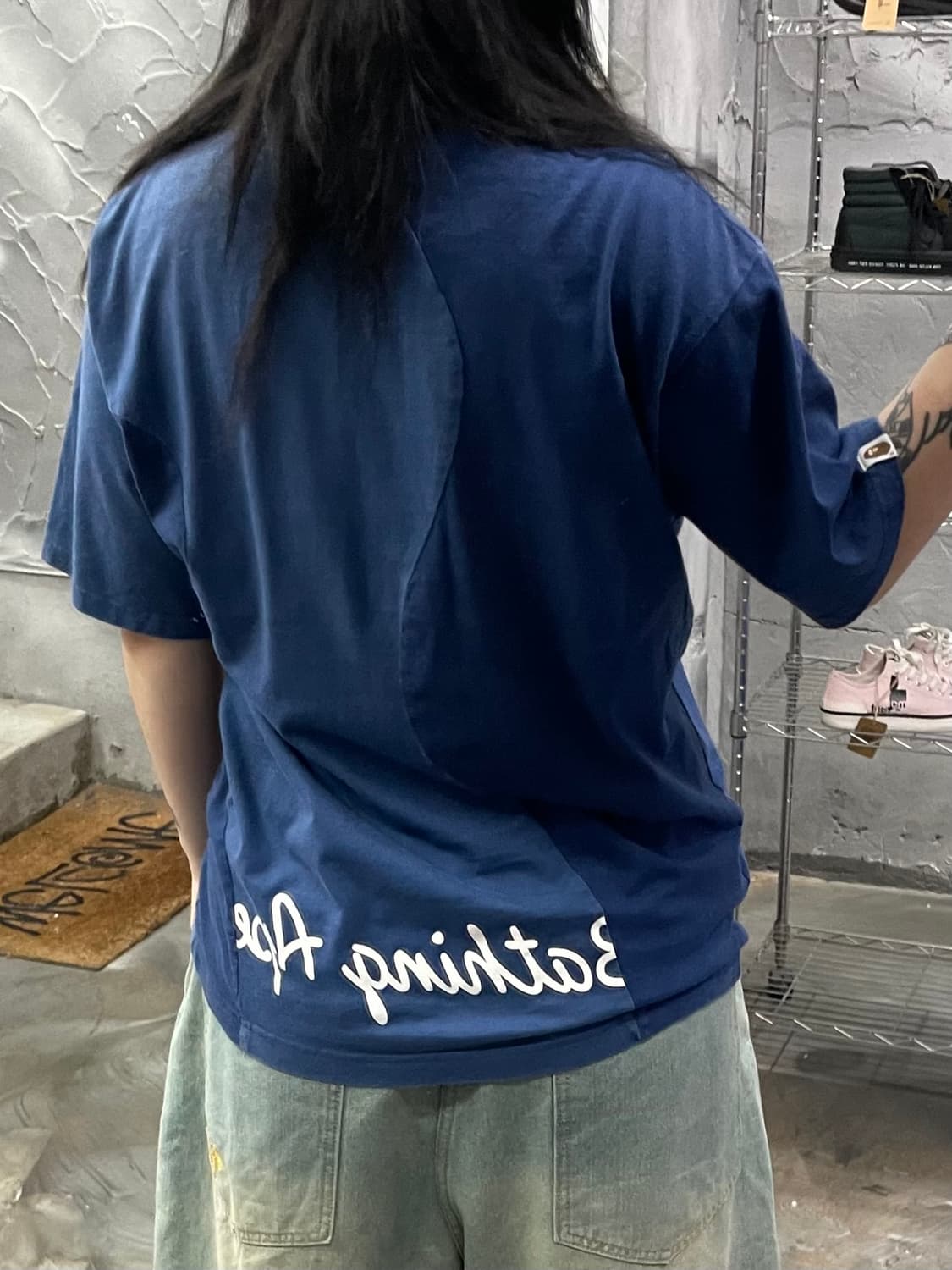 베이프 커팅 컬리지 사루 반팔 티셔츠 상품이미지9