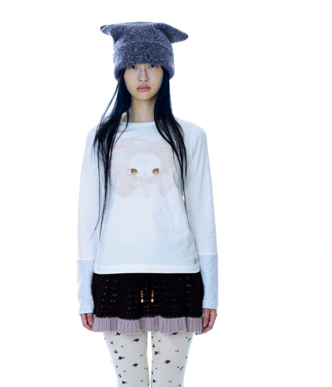 코이세이오 와이드 캣 비니 퍼플 상품이미지4