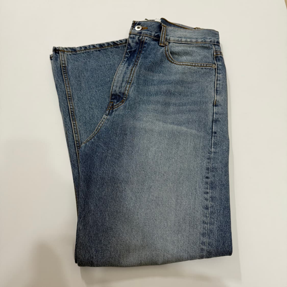 토니웩 플레어 레그 데님 팬츠 워시드 블루 M(30) 상품이미지4