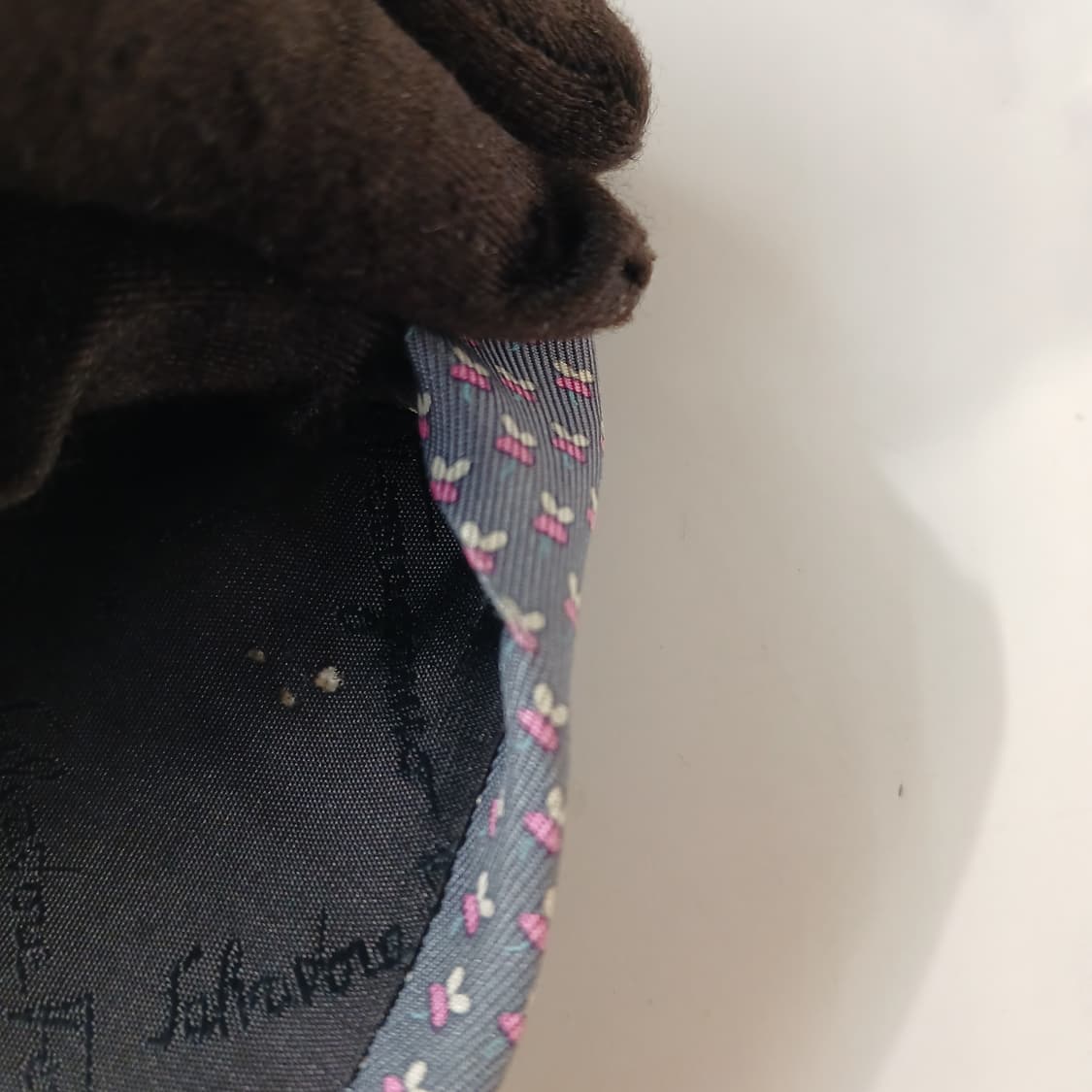 살바토레 페라가모 마우스 모티브 넥타이 8.7cm B등급 A19765 상품이미지10