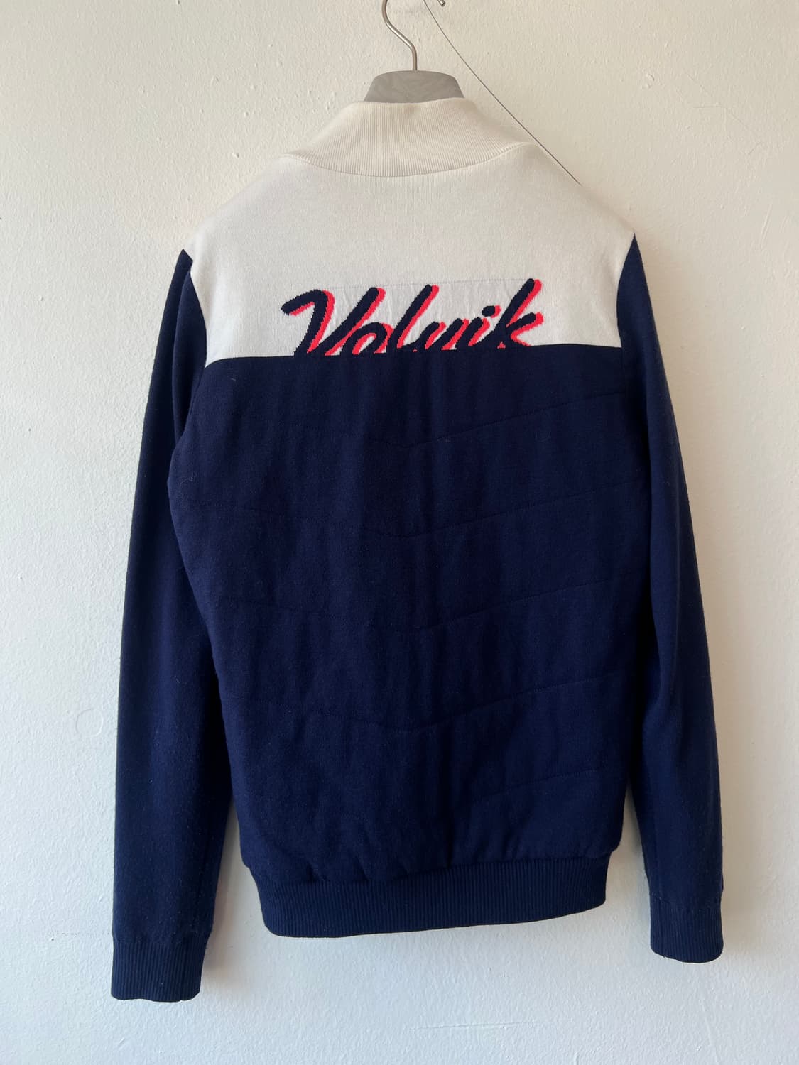 볼빅 여성 네이비 울방풍집업점퍼 골프니트점퍼 상품이미지3