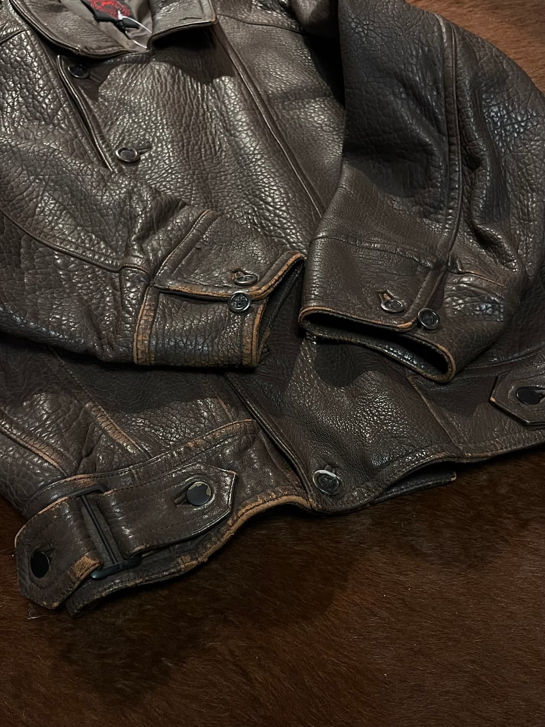 빈티지 양가죽 레더자켓 상품이미지9