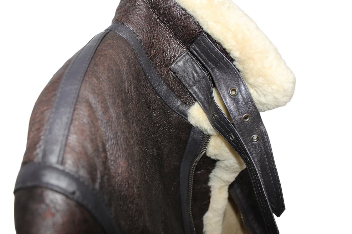 1990s USA 쉽스킨 B-3 폭격기 무스탕 시어링 자켓 상품이미지9