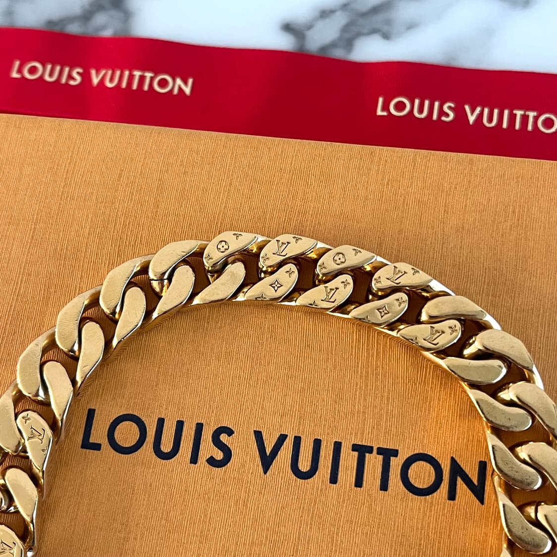 [S급/정품] 루이비통 LV 체인 링크 목걸이 골드 M00304 상품이미지3