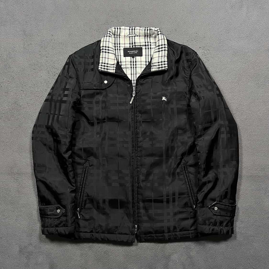 버버리 블랙라벨 자수로고 투웨이 체크 자켓 상품이미지2