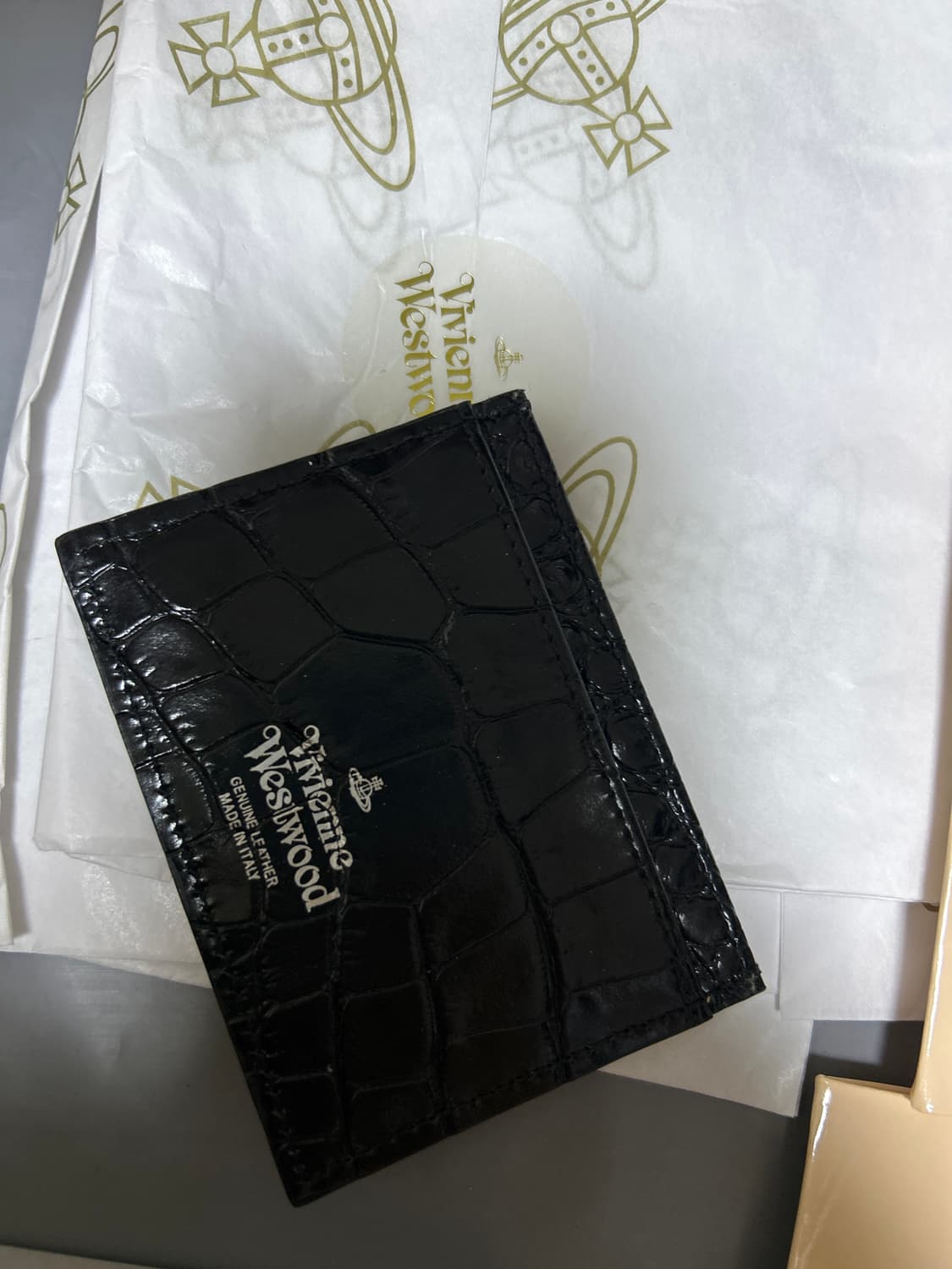 비비안 웨스트우드 크로커다일 카드 지갑(박스/보증서O, 실사용X) 상품이미지2