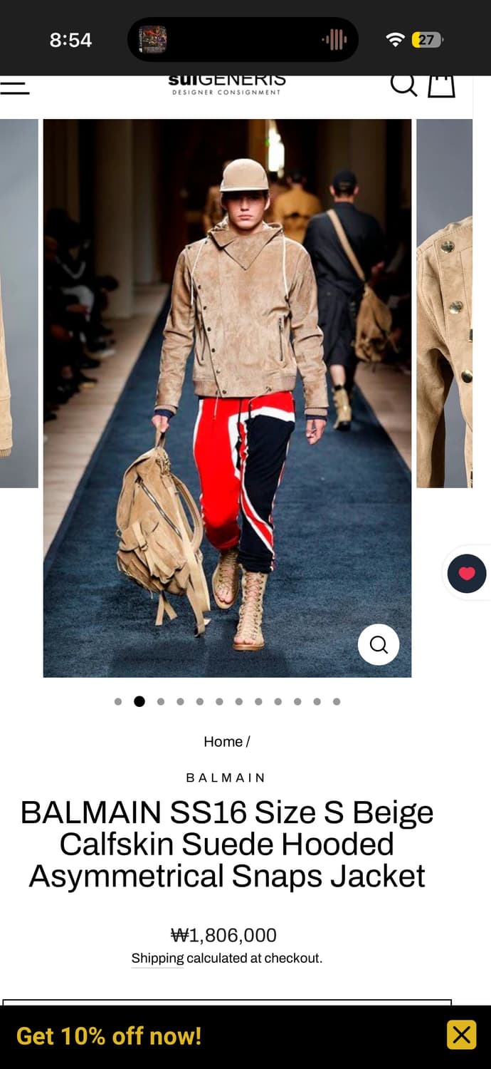 발망 SS16  Asymmetrical Snaps Jacket 44 상품이미지1